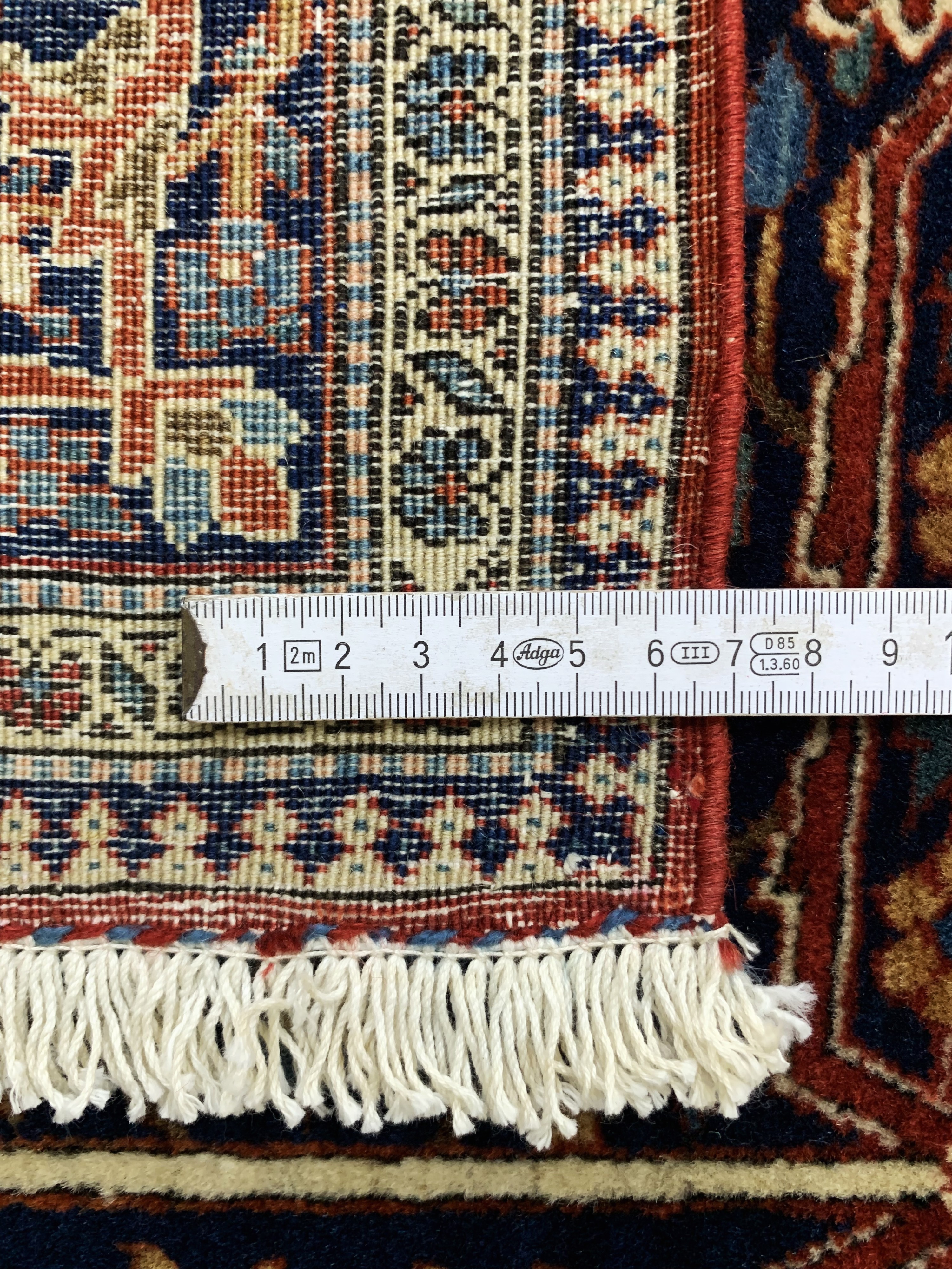 Detail i: Keschan"Mohtascham"antik, Persien, um 1900,Korkwolle auf Baumwolle, ca. 197 x 140 cm, EHZ: 1-2, (fachkundig gereinigt)