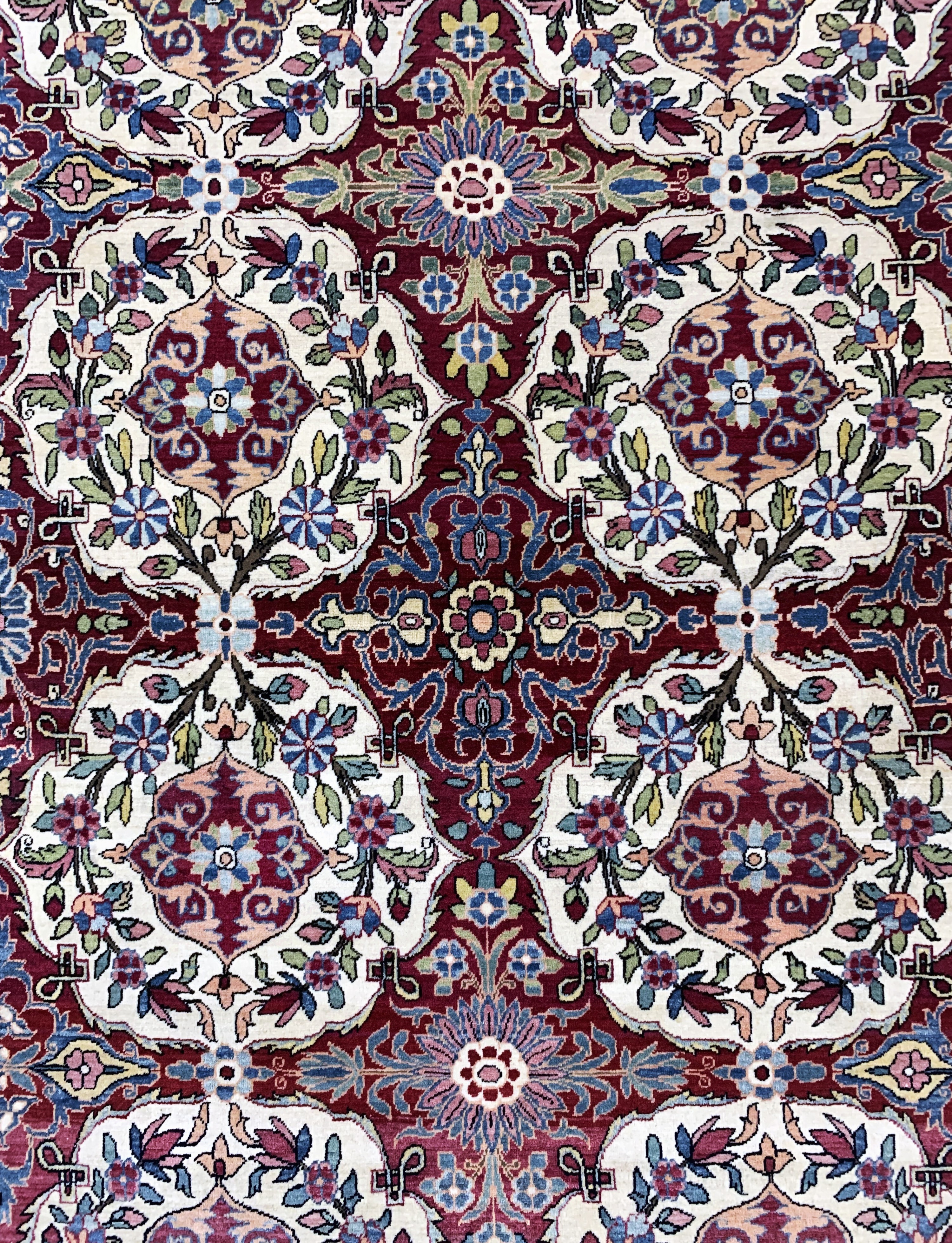 Detail c: Esfahan"Ahmad"antik, Persien, um 1900, Wolle auf Baumwolle, ca. 200 x 145 cm, EHZ: 1-2, (fachkundig gereinigt)
