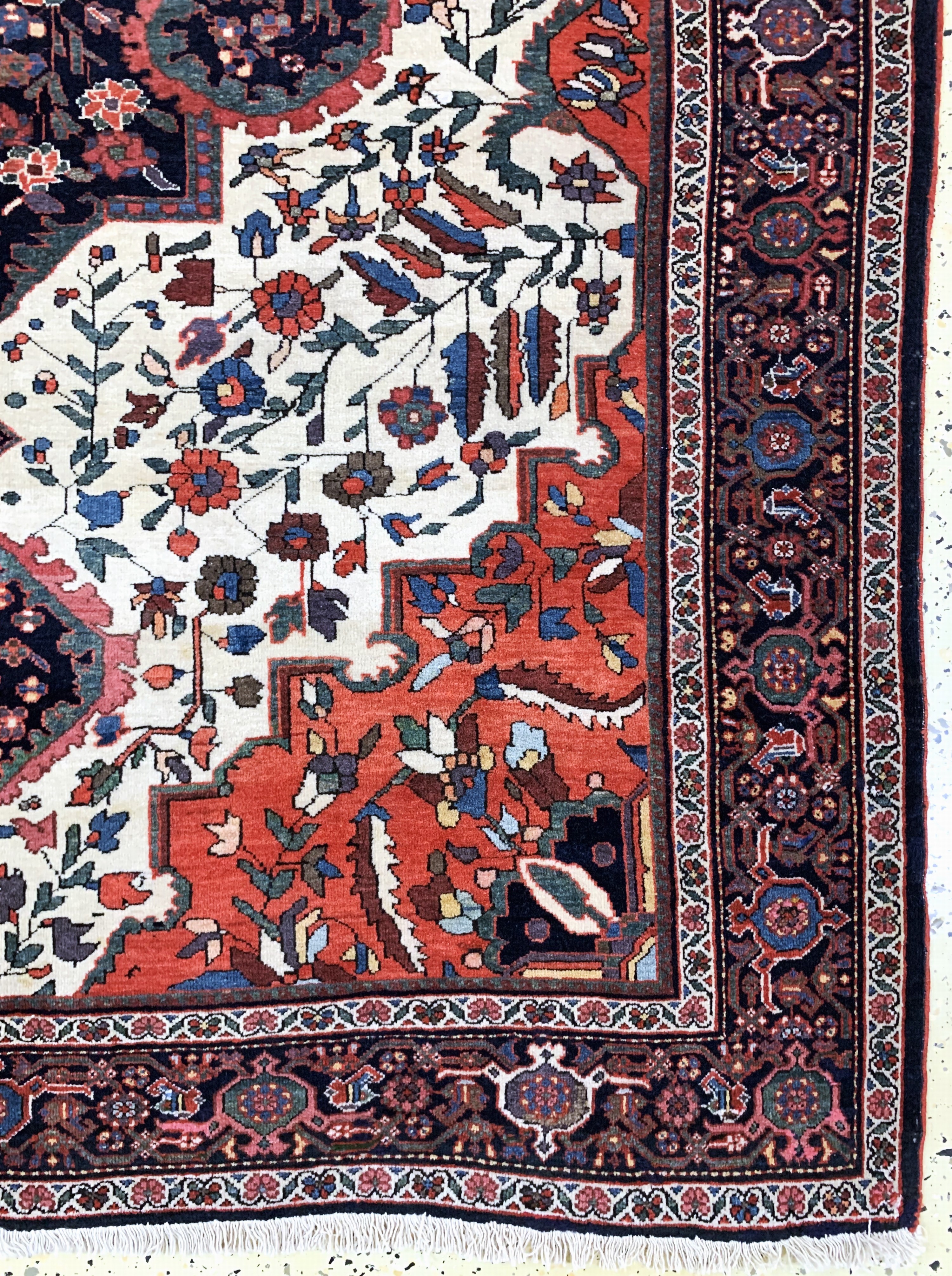 Detail a: Sarogh"Farahan"antik, Persien, um 1900, Wolle auf Baumwolle, ca. 201 x 133 cm, gereinigt, EHZ: 2(minimale restaurierungen).