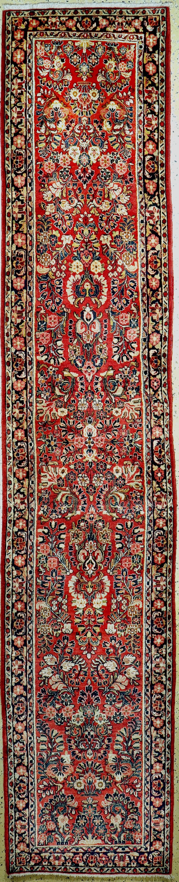 US Re-Import Sarogh, Persien, um 1940, Wolle auf Baumwolle, ca. 420 x 78 cm, gereinigt, EHZ: 2