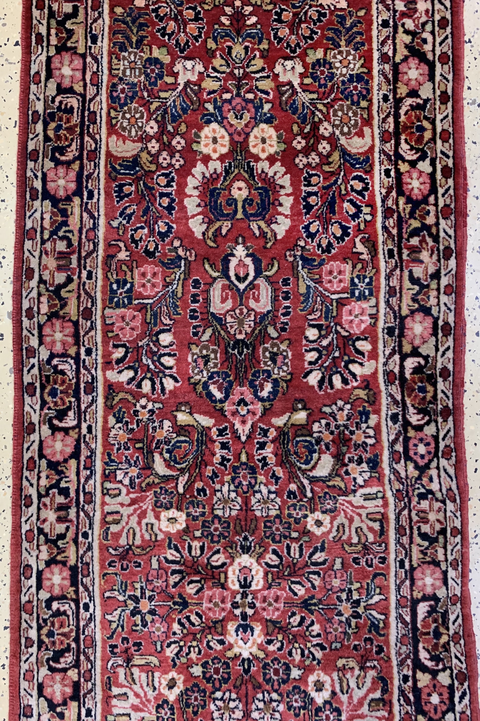 Detail b: US Re-Import Sarogh, Persien, um 1940, Wolle auf Baumwolle, ca. 420 x 78 cm, gereinigt, EHZ: 2