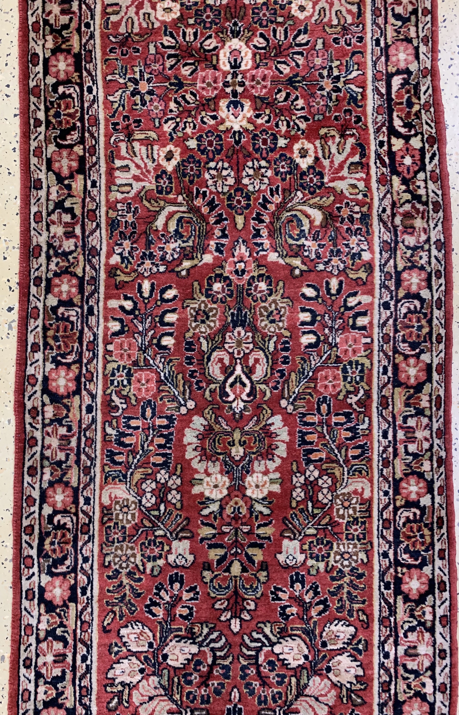 Detail c: US Re-Import Sarogh, Persien, um 1940, Wolle auf Baumwolle, ca. 420 x 78 cm, gereinigt, EHZ: 2