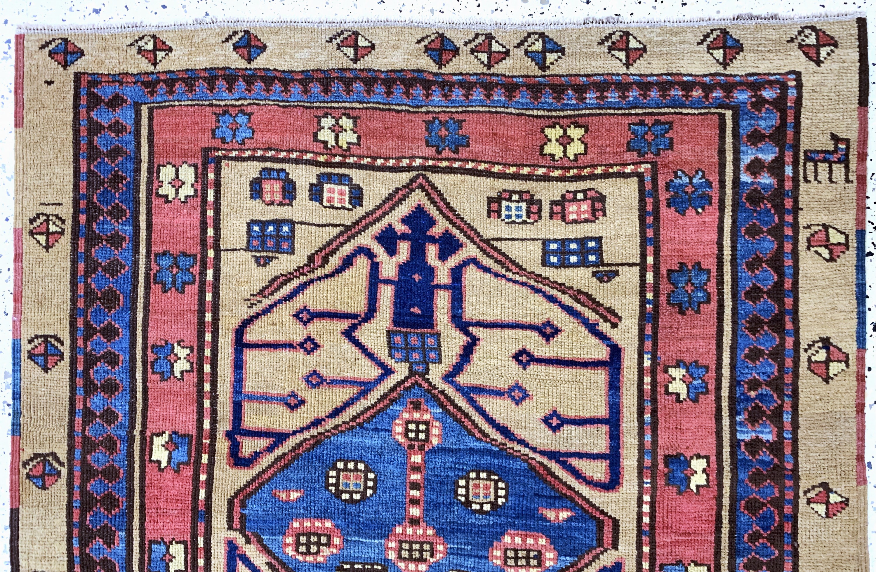 Detail a: Seltener antiker Bakhshaiesh, Persien, 19.Jhd, Wolle auf Baumwolle, ca. 140 x 110 cmEHZ:(gleichmäßig dünn)