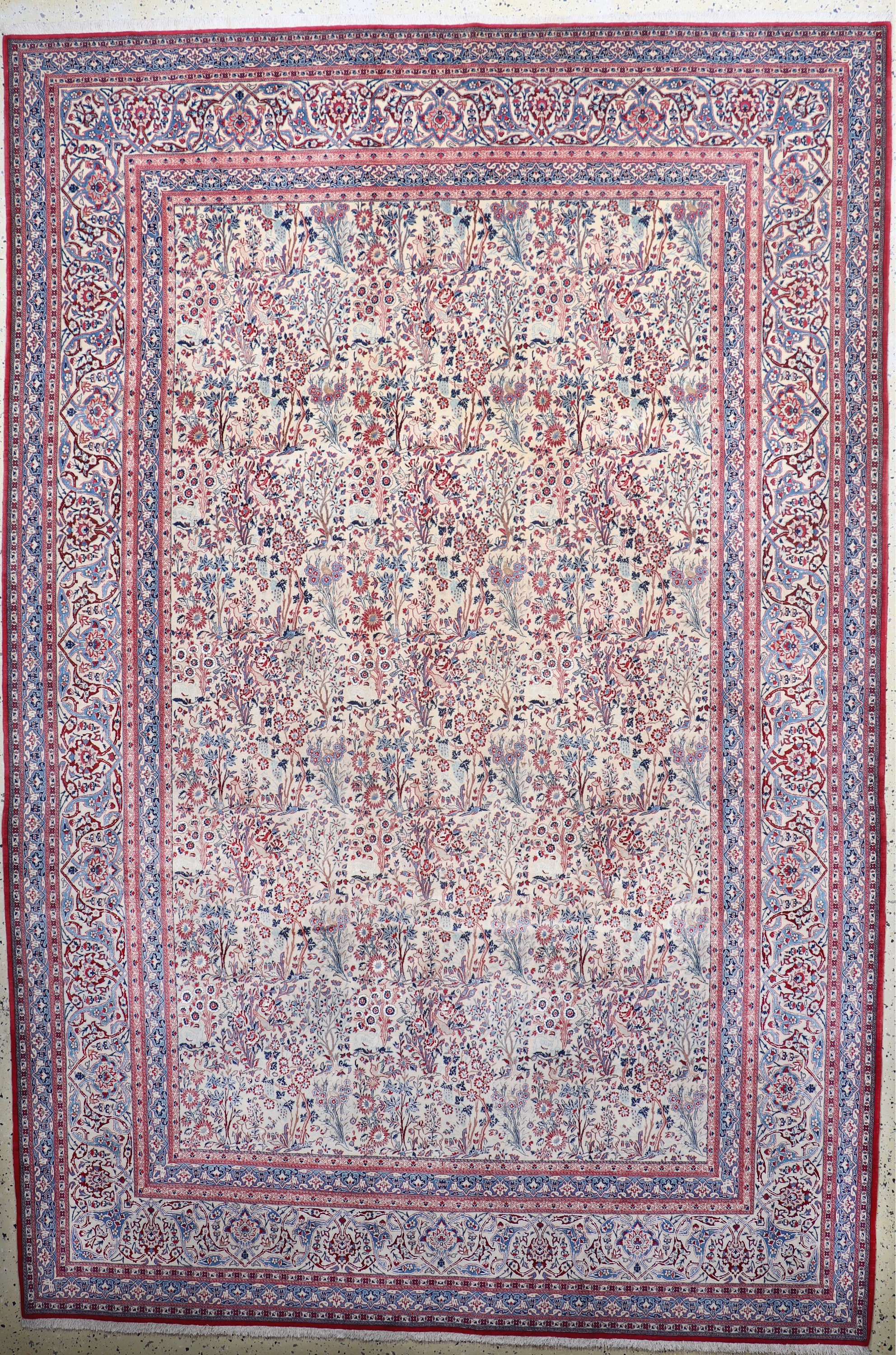 Image 27005831 - Nain´Tudeshk´fein, Persien, um 1920, Korkwolle mit Seide, ca. 334 x 222 cm, ca. 1,0Mio. ...