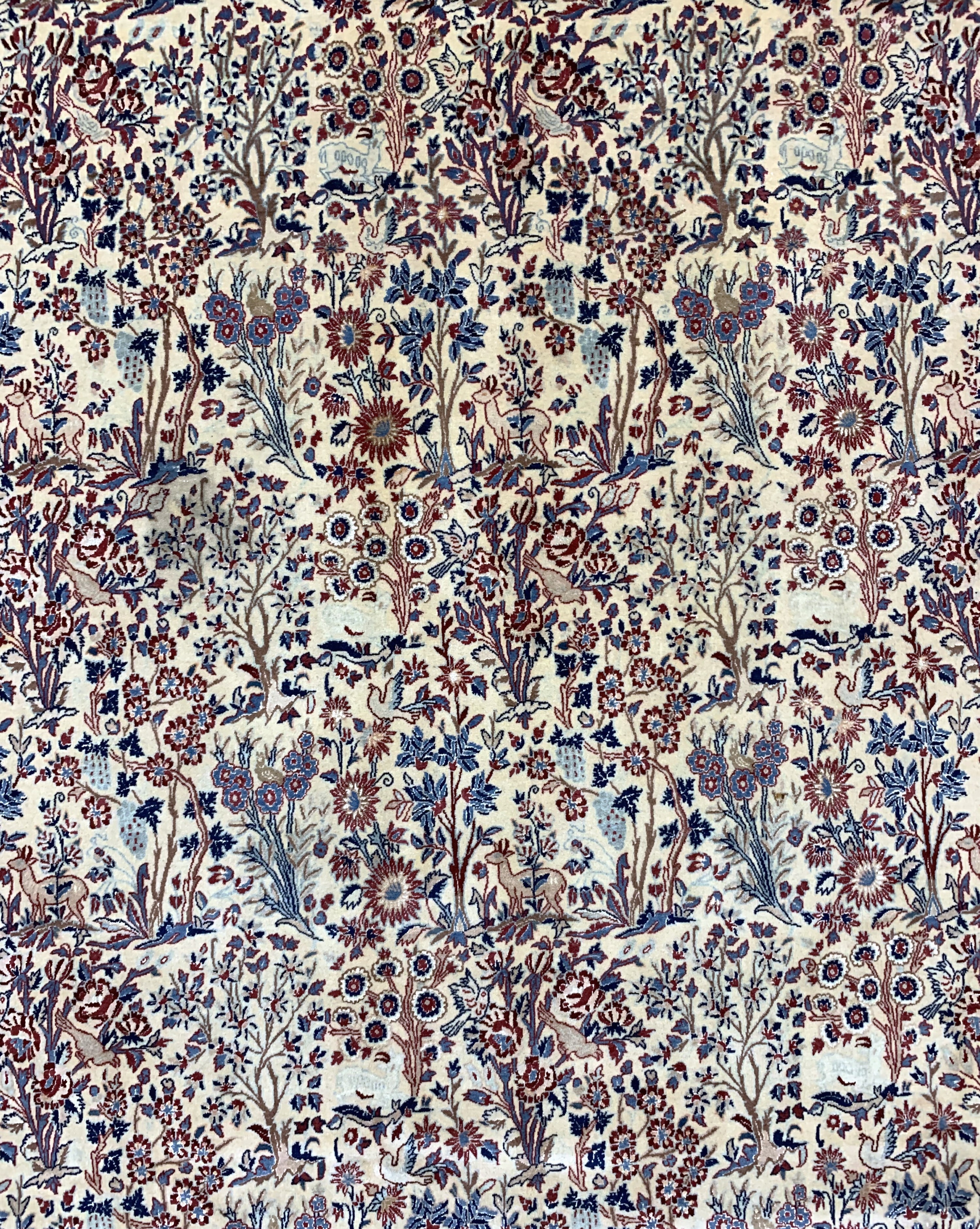 Detail f: Nain"Tudeshk"fein, Persien, um 1920, Korkwolle mit Seide, ca. 334 x 222 cm, ca. 1,0Mio. Kn/qm, EHZ: 1-2, (fachkundig gereinigt)