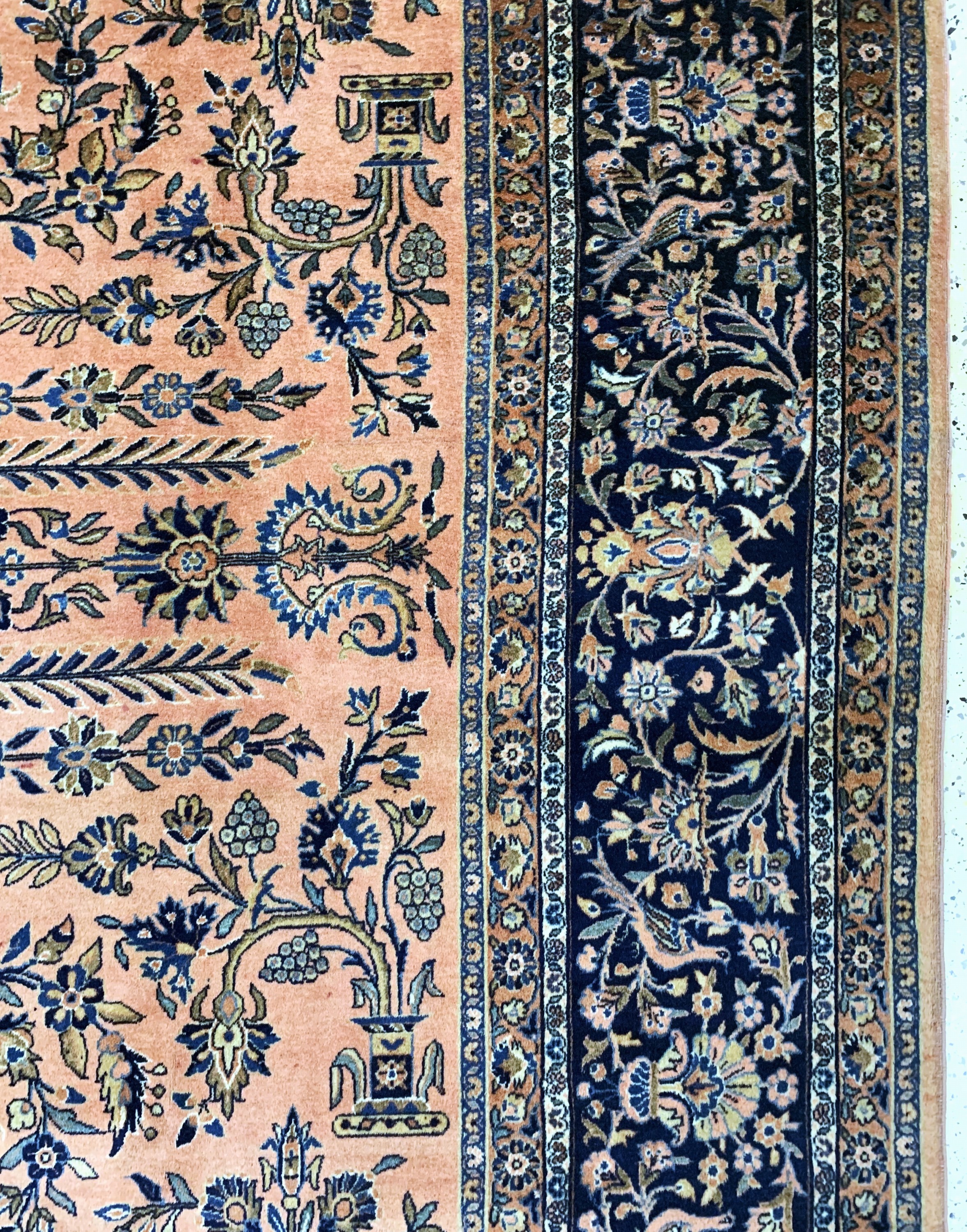 Detail f: "Manchester"Keschan antik, Persien, um 1900, Manchester-Korkwolle auf Baumwolle, ca. 360 x 270 cm, EHZ: 1-2(fachkundig gereinigt).