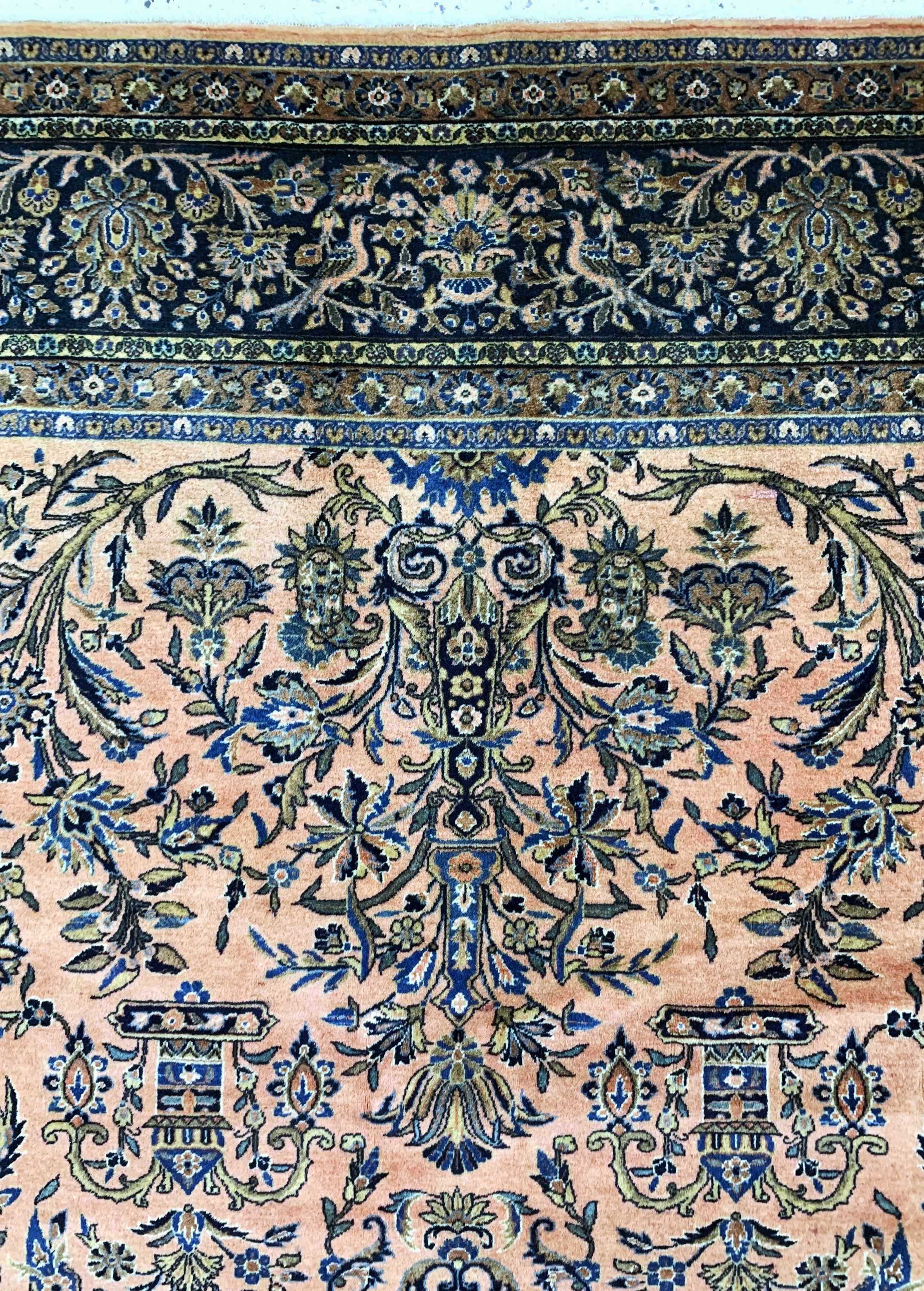 Detail h: "Manchester"Keschan antik, Persien, um 1900, Manchester-Korkwolle auf Baumwolle, ca. 360 x 270 cm, EHZ: 1-2(fachkundig gereinigt).