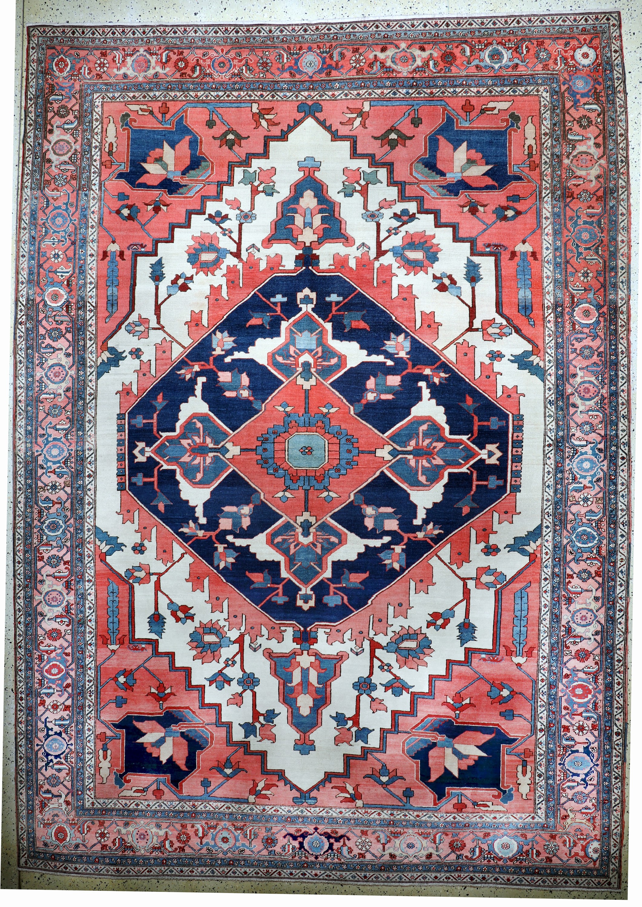 Image 27005836 - Heriz´Serapi´antik, Persien, 19.Jhd, Wolle auf Baumwolle, ca. 395 x 280 cm, ...