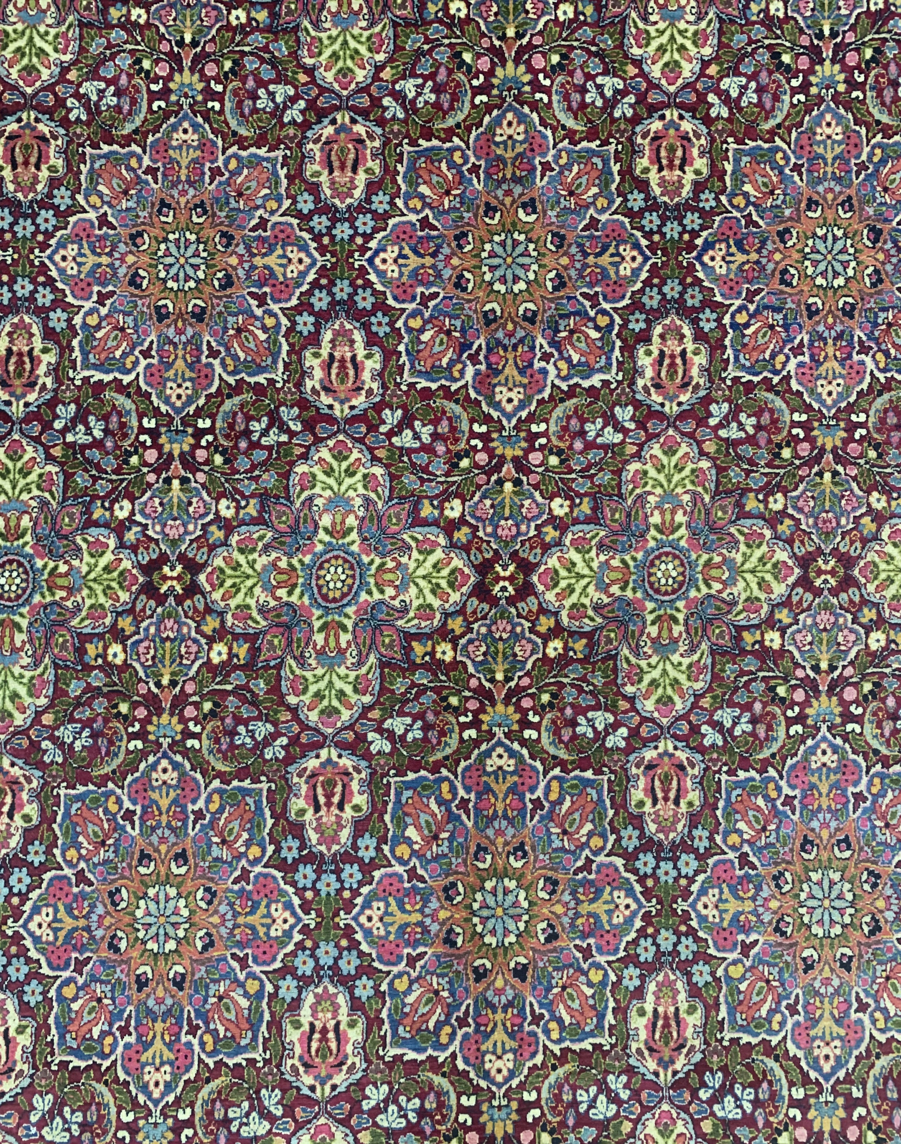 Detail g: Semnan Kork fein signiert, Persien, um 1930-1940, Korkwolle auf Baumwolle, ca. 424 x 317 cm, EHZ: 1-2, (fachkundig gereinigt)