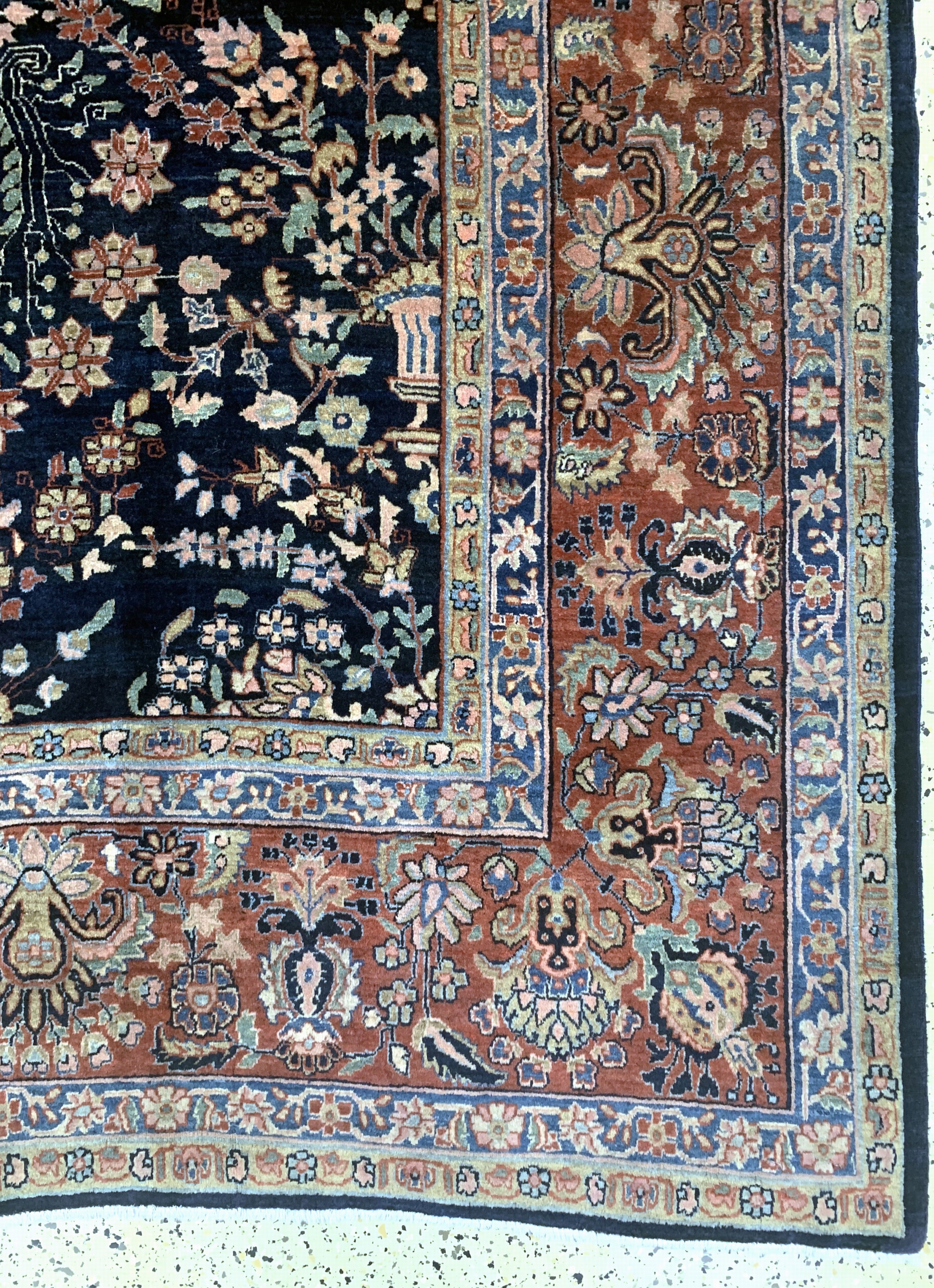 Detail a: Sarogh"Mohajeran"antik, Persien, um 1900, Korkwolle auf Baumwolle, ca. 473 x 300 cm, EHZ: 1-2, (fachkundig gereinigt)