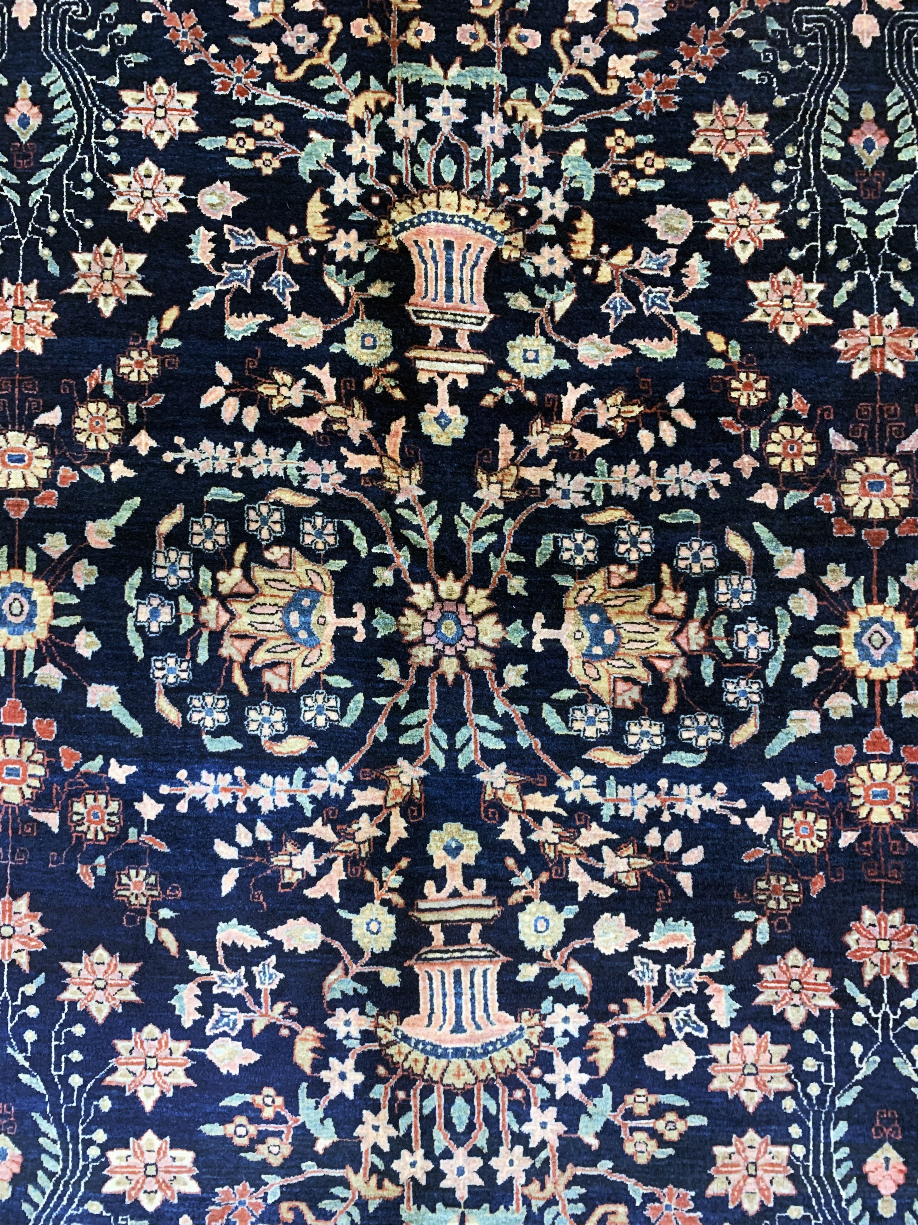 Detail e: Sarogh"Mohajeran"antik, Persien, um 1900, Korkwolle auf Baumwolle, ca. 473 x 300 cm, EHZ: 1-2, (fachkundig gereinigt)