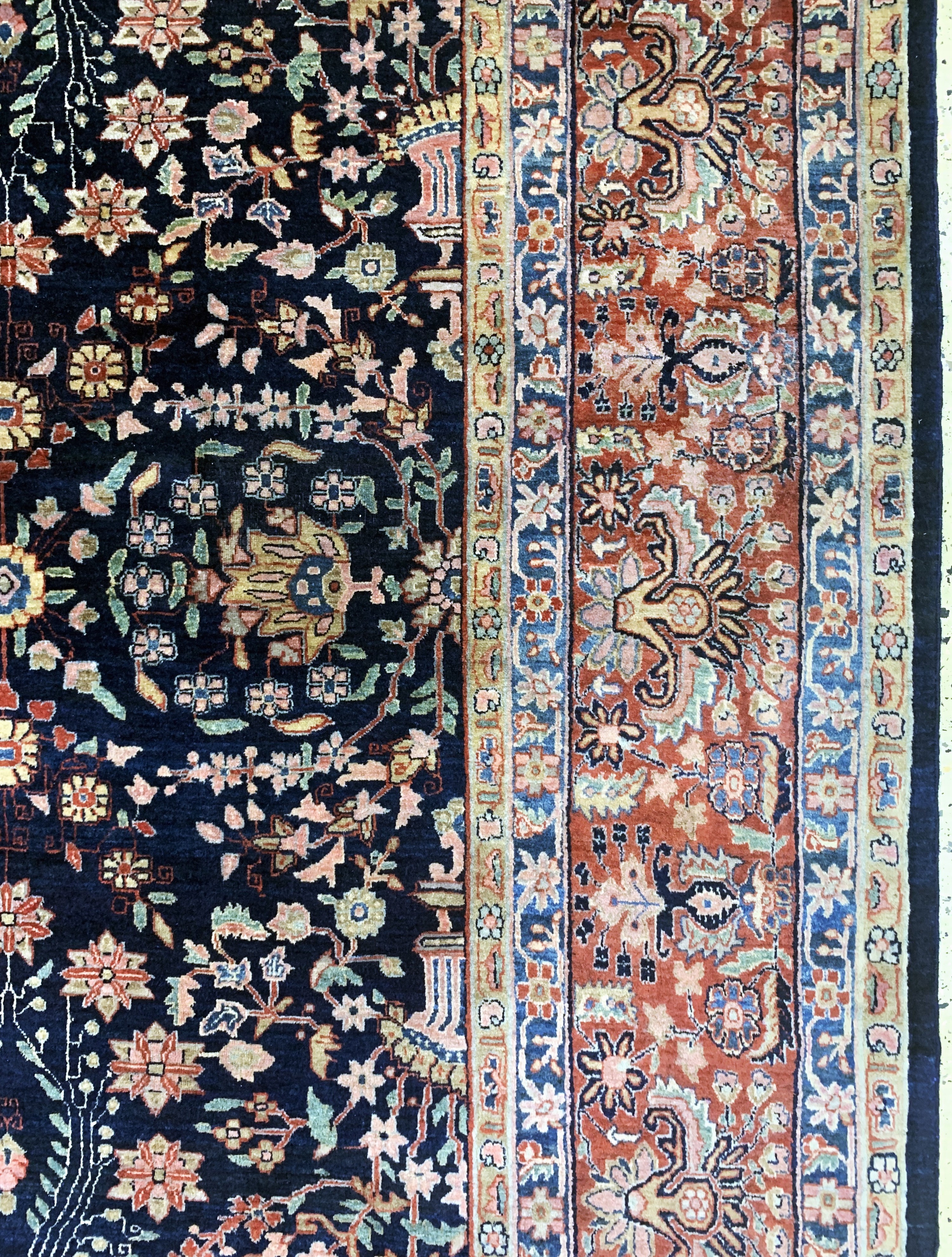 Detail f: Sarogh"Mohajeran"antik, Persien, um 1900, Korkwolle auf Baumwolle, ca. 473 x 300 cm, EHZ: 1-2, (fachkundig gereinigt)