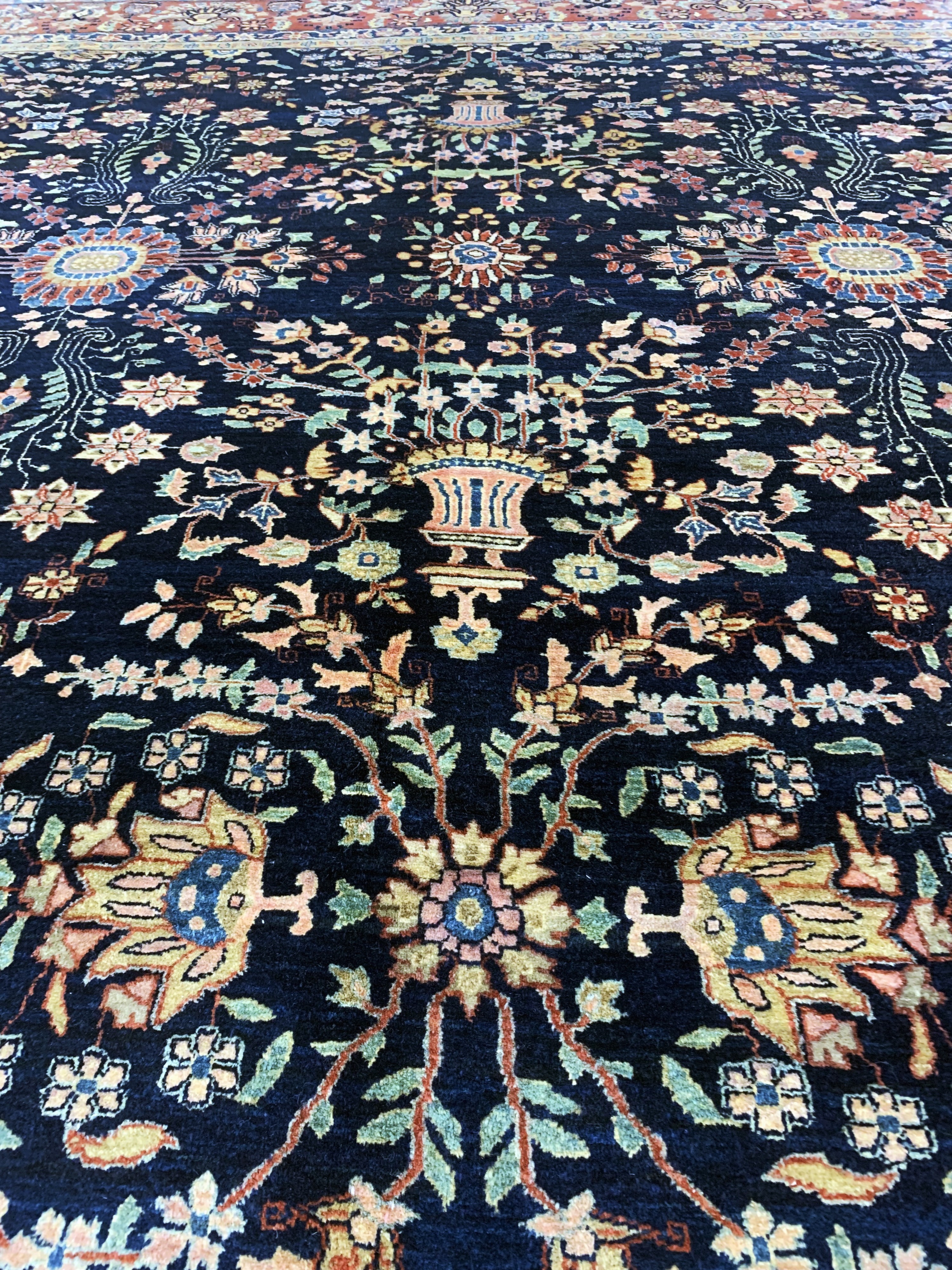Detail j: Sarogh"Mohajeran"antik, Persien, um 1900, Korkwolle auf Baumwolle, ca. 473 x 300 cm, EHZ: 1-2, (fachkundig gereinigt)
