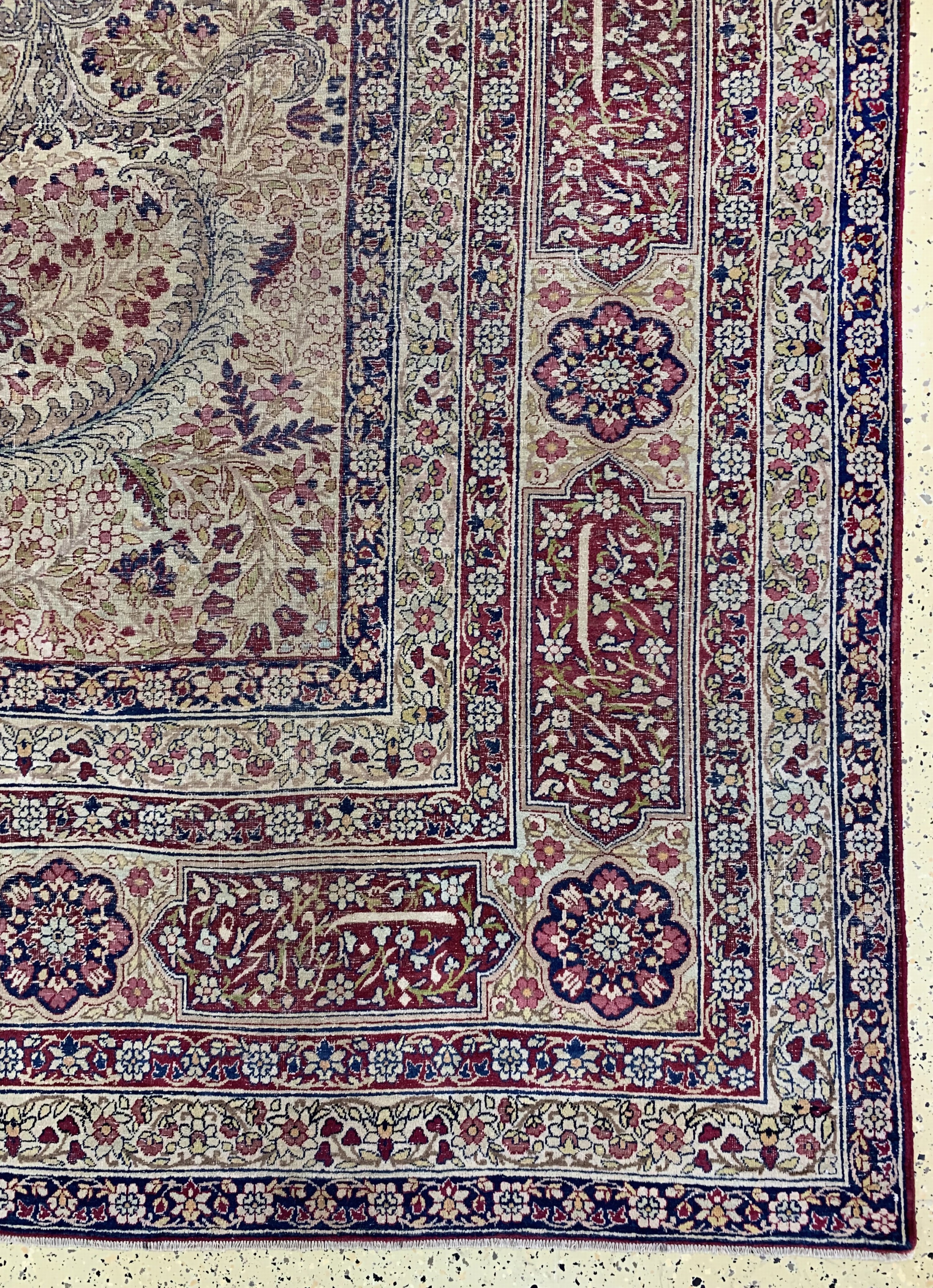 Detail a: Kerman"Lawar"antik, Persien, um 1900, Wolleauf Baumwolle, ca. 481 x 330 cm, EHZ:(gleichmäßig dünn), minimal restauriert