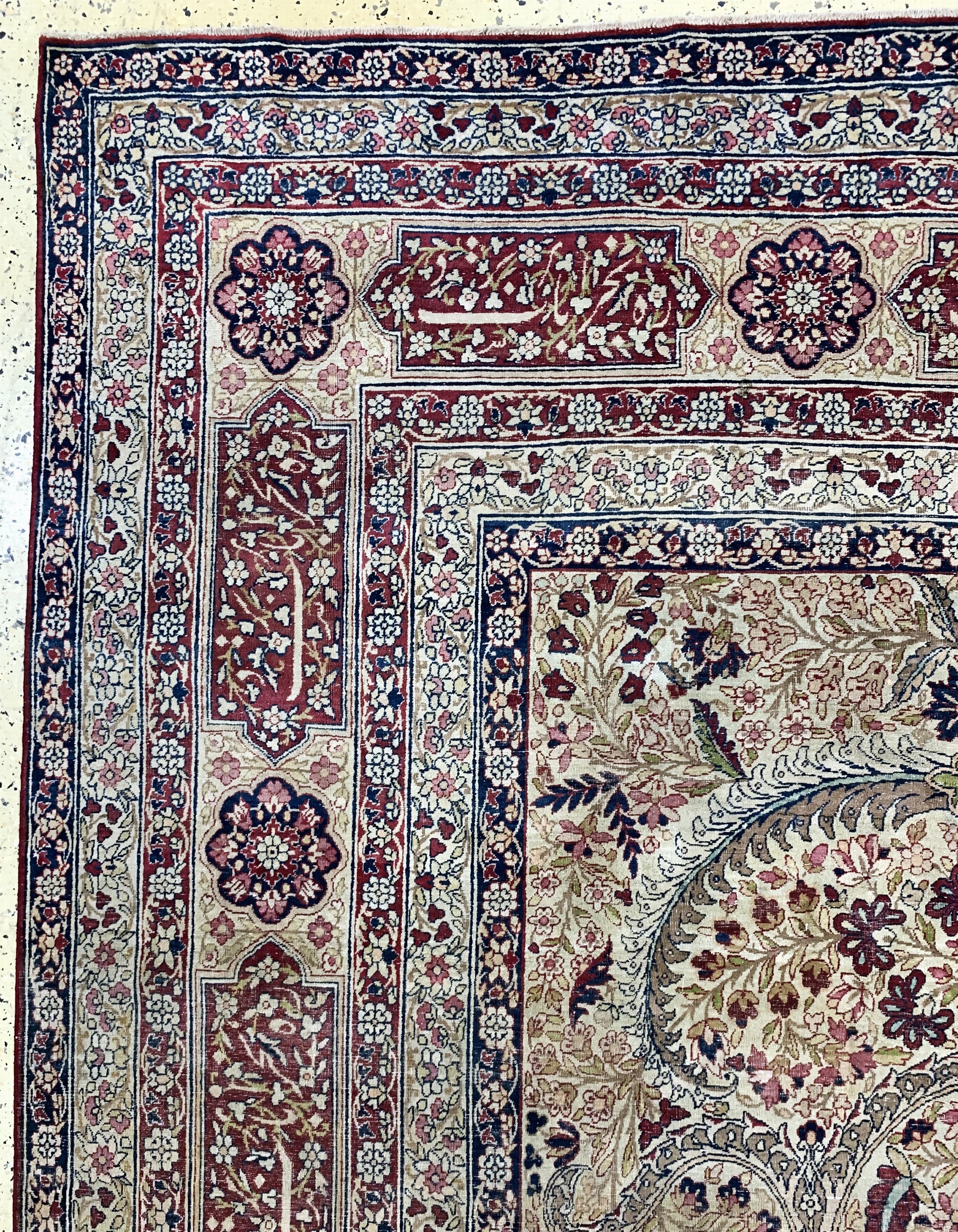 Detail g: Kerman"Lawar"antik, Persien, um 1900, Wolleauf Baumwolle, ca. 481 x 330 cm, EHZ:(gleichmäßig dünn), minimal restauriert