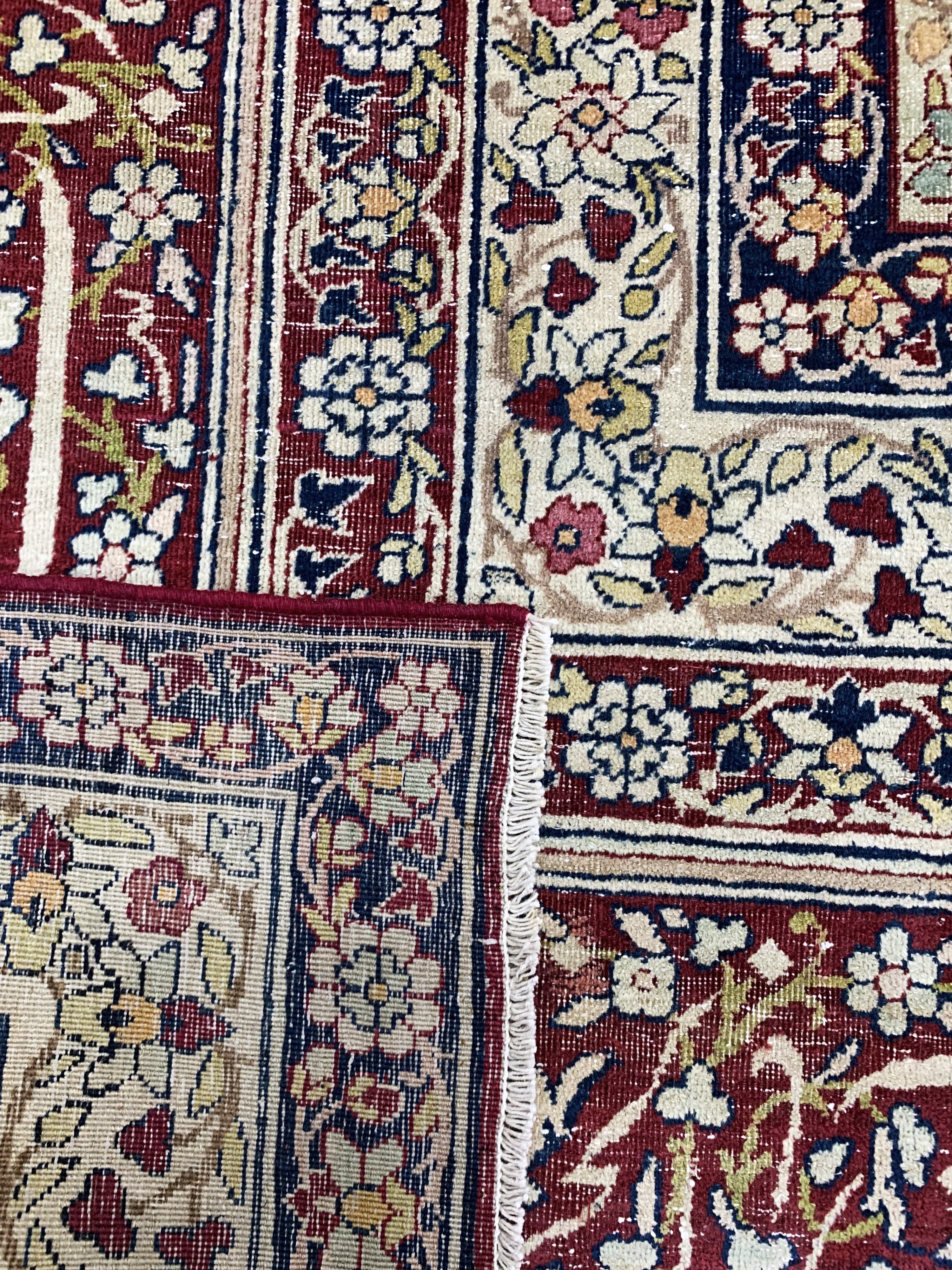 Detail l: Kerman"Lawar"antik, Persien, um 1900, Wolleauf Baumwolle, ca. 481 x 330 cm, EHZ:(gleichmäßig dünn), minimal restauriert