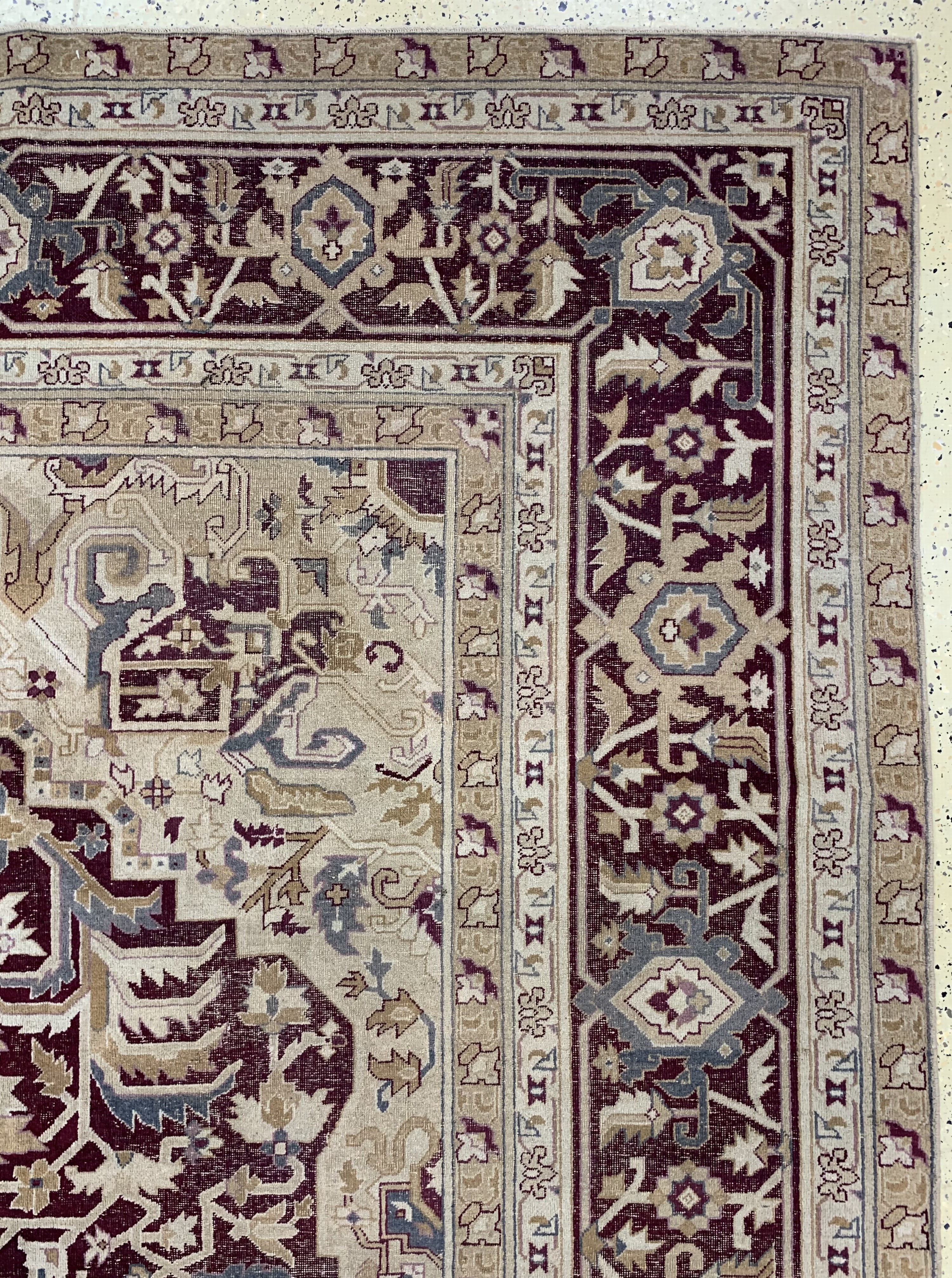 Detail i: Antiker"Amritsa", Indien, 19.Jhd, Wolle auf Baumwolle, ca. 425 x 315 cm, EHZ:(gleichmäßig dünn), minimal restauriert