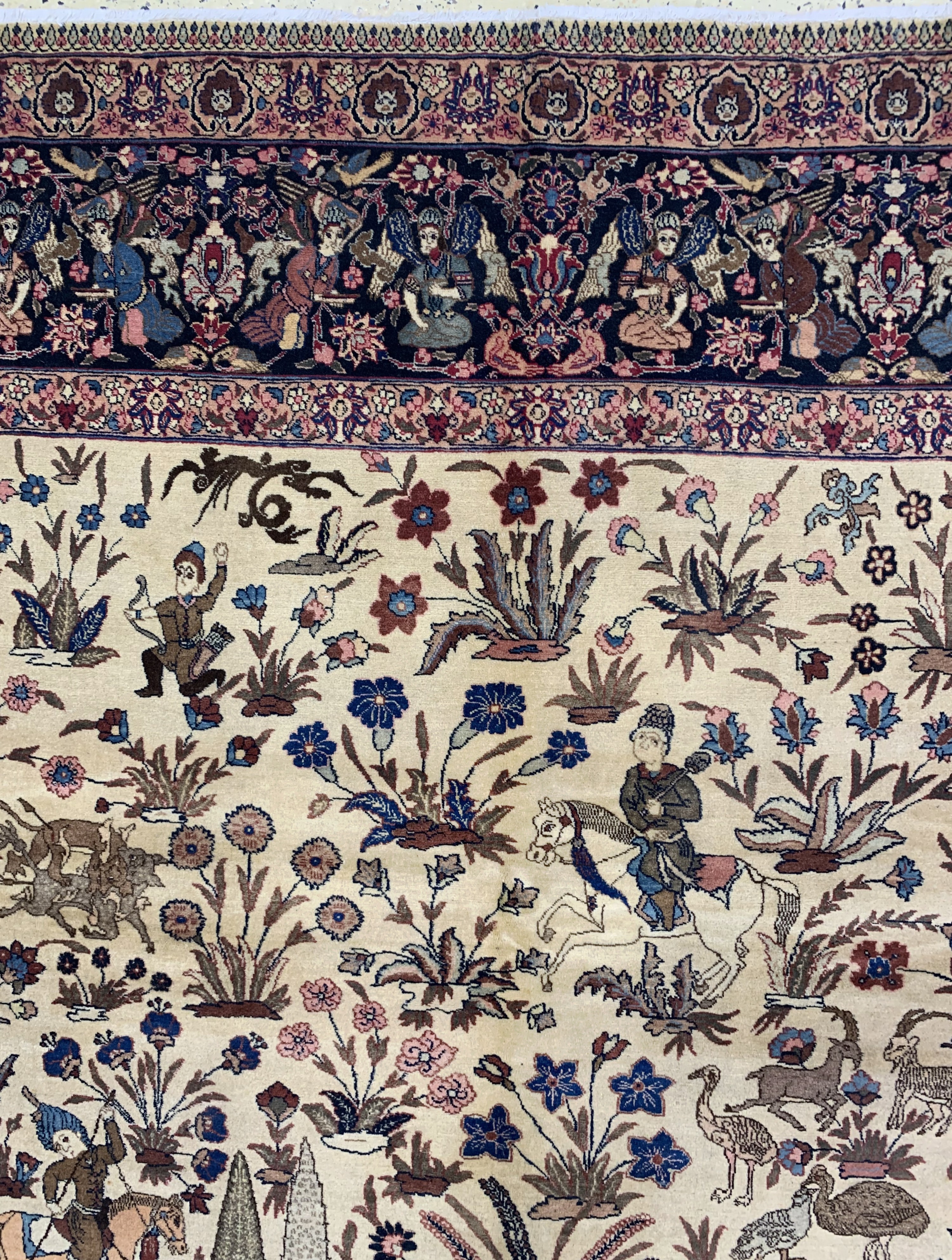 Detail g: Täbriz Kork fein, Persien, um 1920-1930, Korkwolle auf Baumwolle, ca. 455 x 330 cm, EHZ: 1-2, (fachkundig gereinigt)