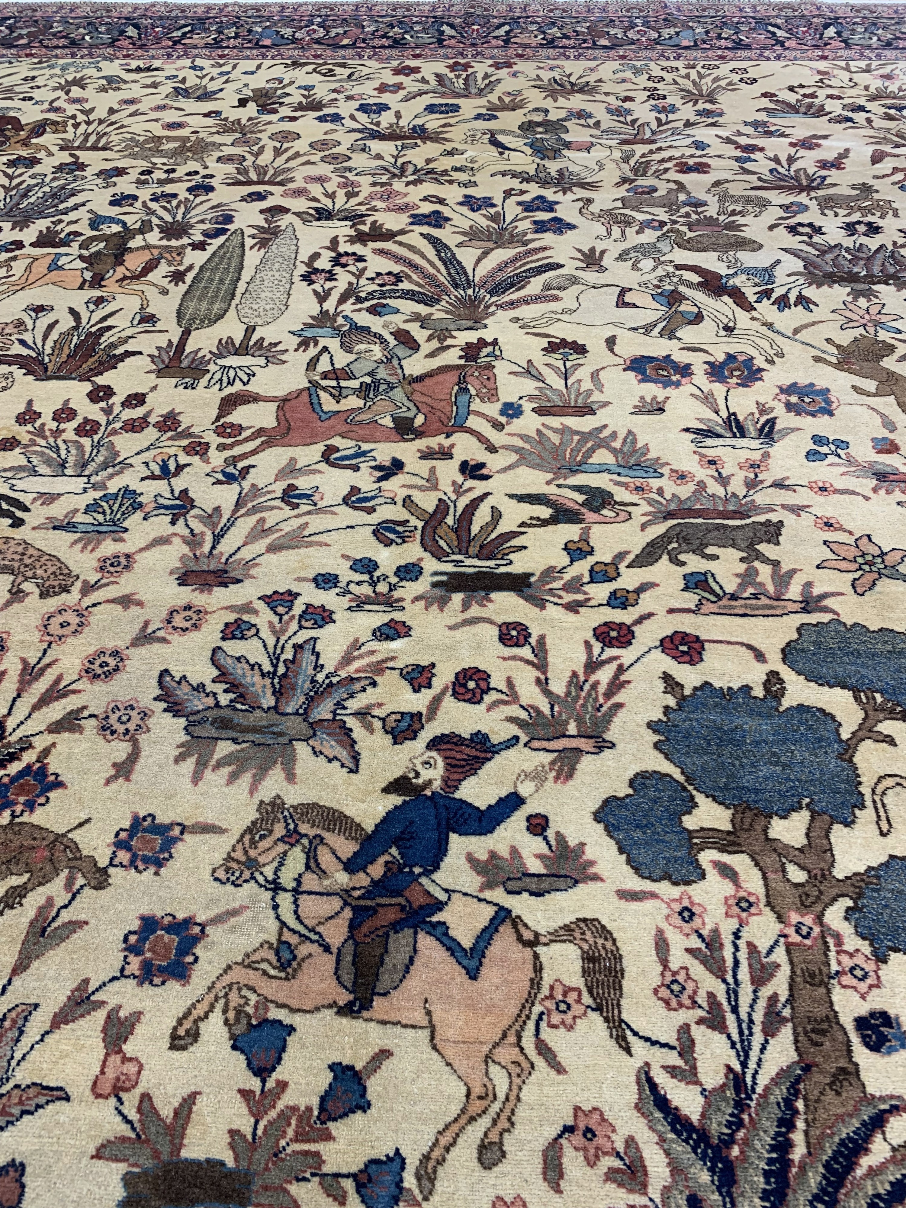 Detail i: Täbriz Kork fein, Persien, um 1920-1930, Korkwolle auf Baumwolle, ca. 455 x 330 cm, EHZ: 1-2, (fachkundig gereinigt)