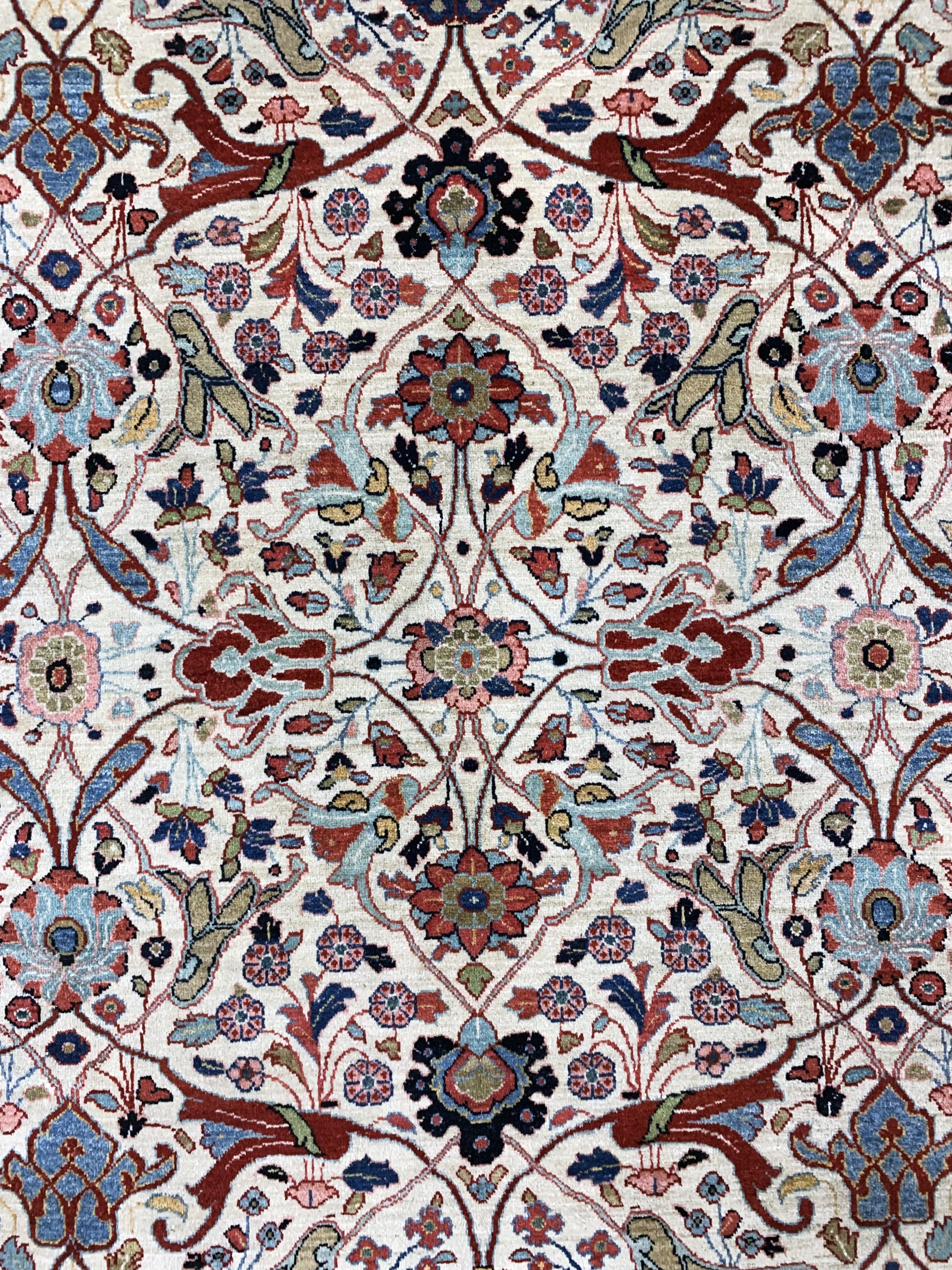Detail e: Täbriz Kork fein, Persien, um 1920-1930, Korkwolle auf Baumwolle, ca. 338 x 257 cm, EHZ: 1-2, (fachkundig gereinigt)
