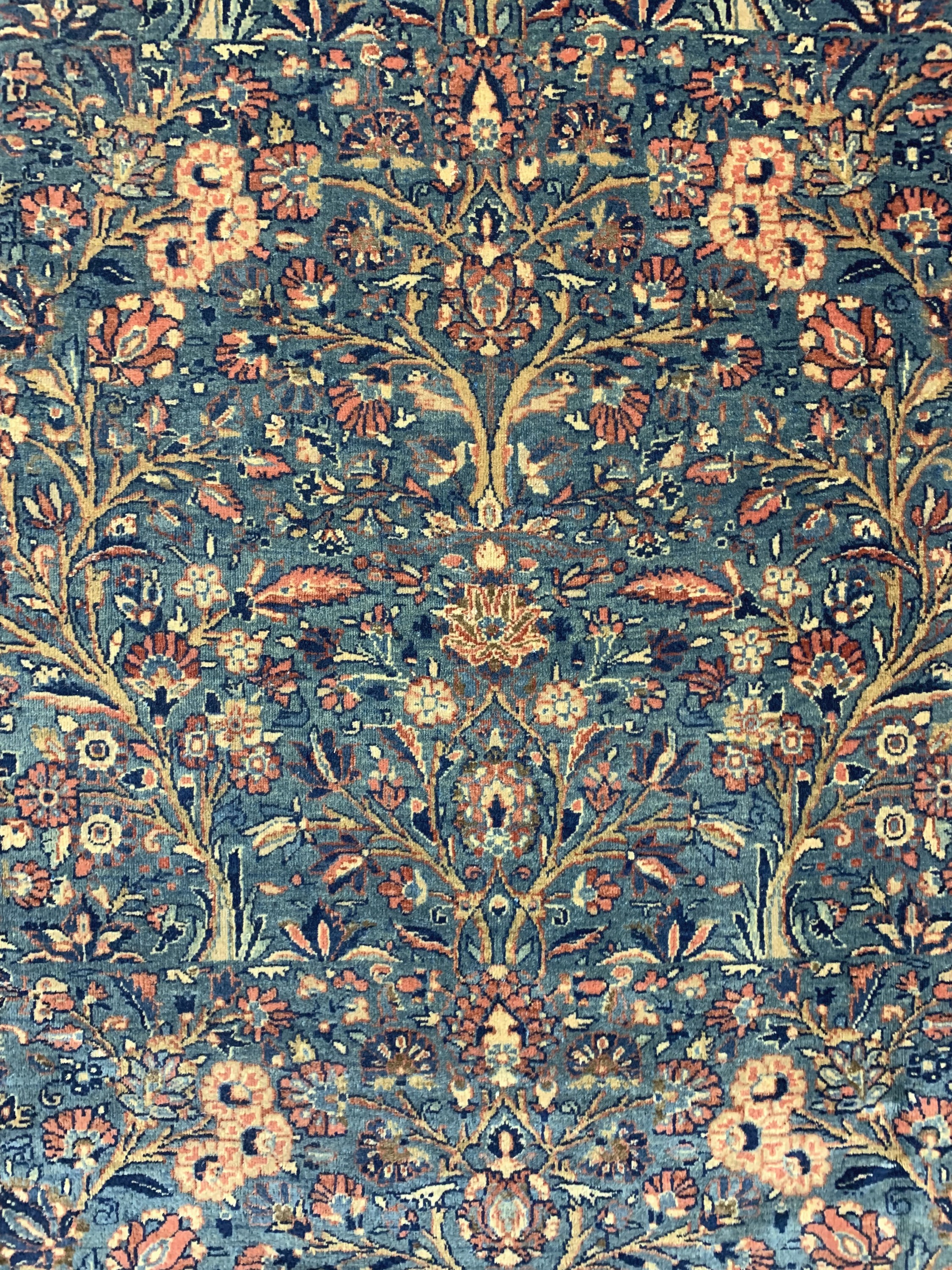 Detail e: Antiker Keschan Kork, Persien, um 1900, Korkwolle auf Baumwolle, ca. 298 x 211 cm, EHZ: 2, (fachkundig gereinigt)