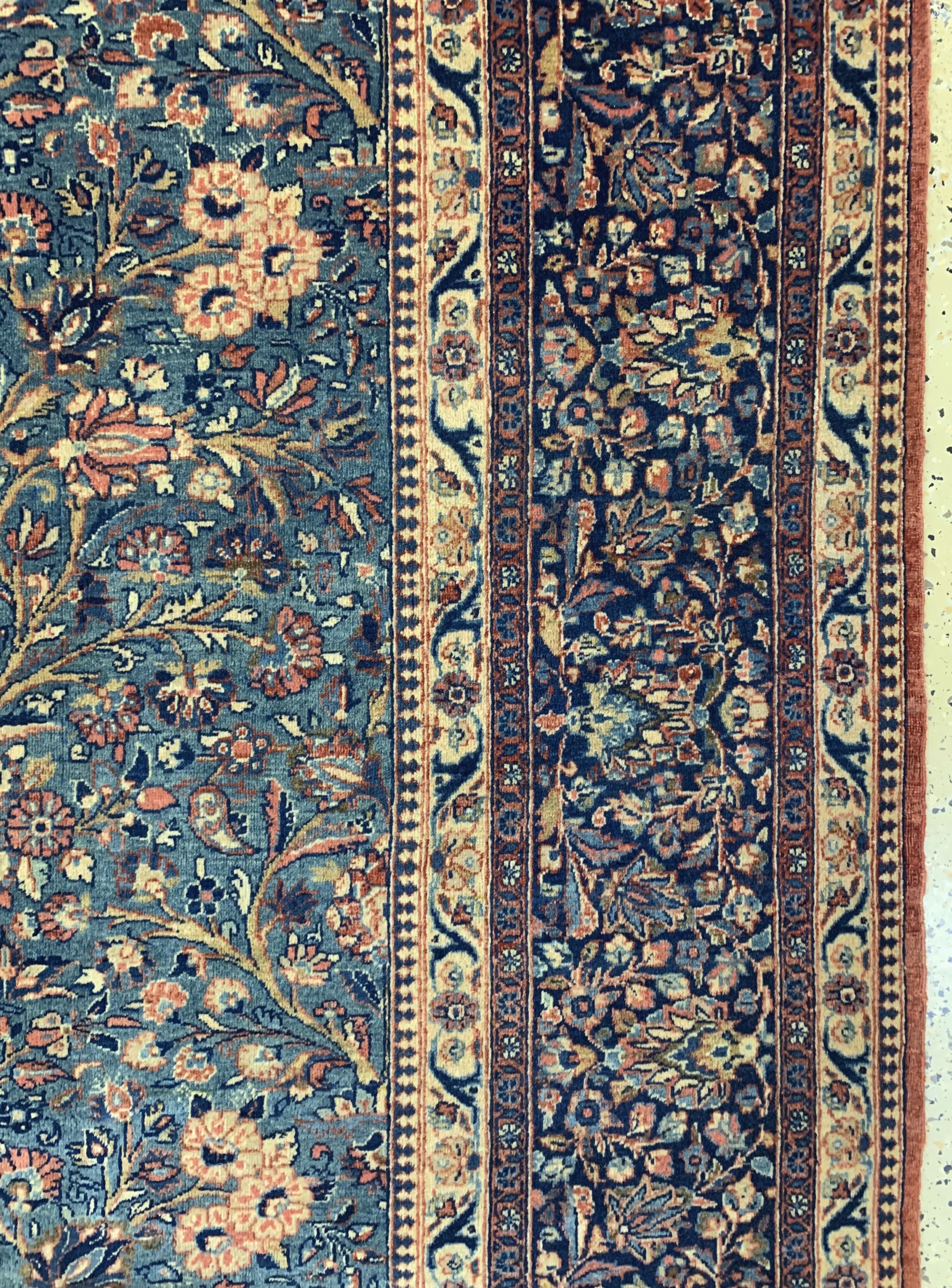 Detail f: Antiker Keschan Kork, Persien, um 1900, Korkwolle auf Baumwolle, ca. 298 x 211 cm, EHZ: 2, (fachkundig gereinigt)
