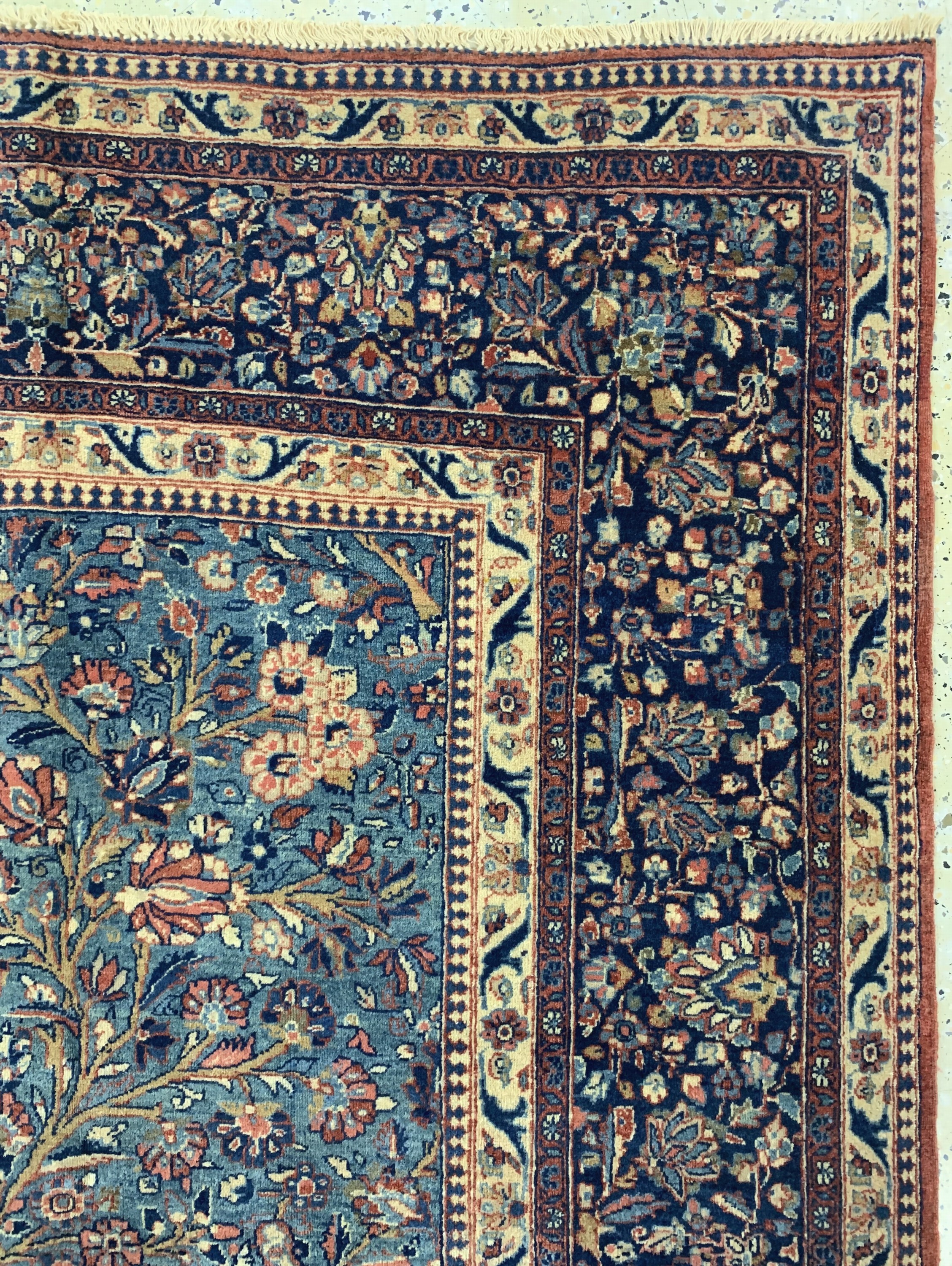 Detail i: Antiker Keschan Kork, Persien, um 1900, Korkwolle auf Baumwolle, ca. 298 x 211 cm, EHZ: 2, (fachkundig gereinigt)