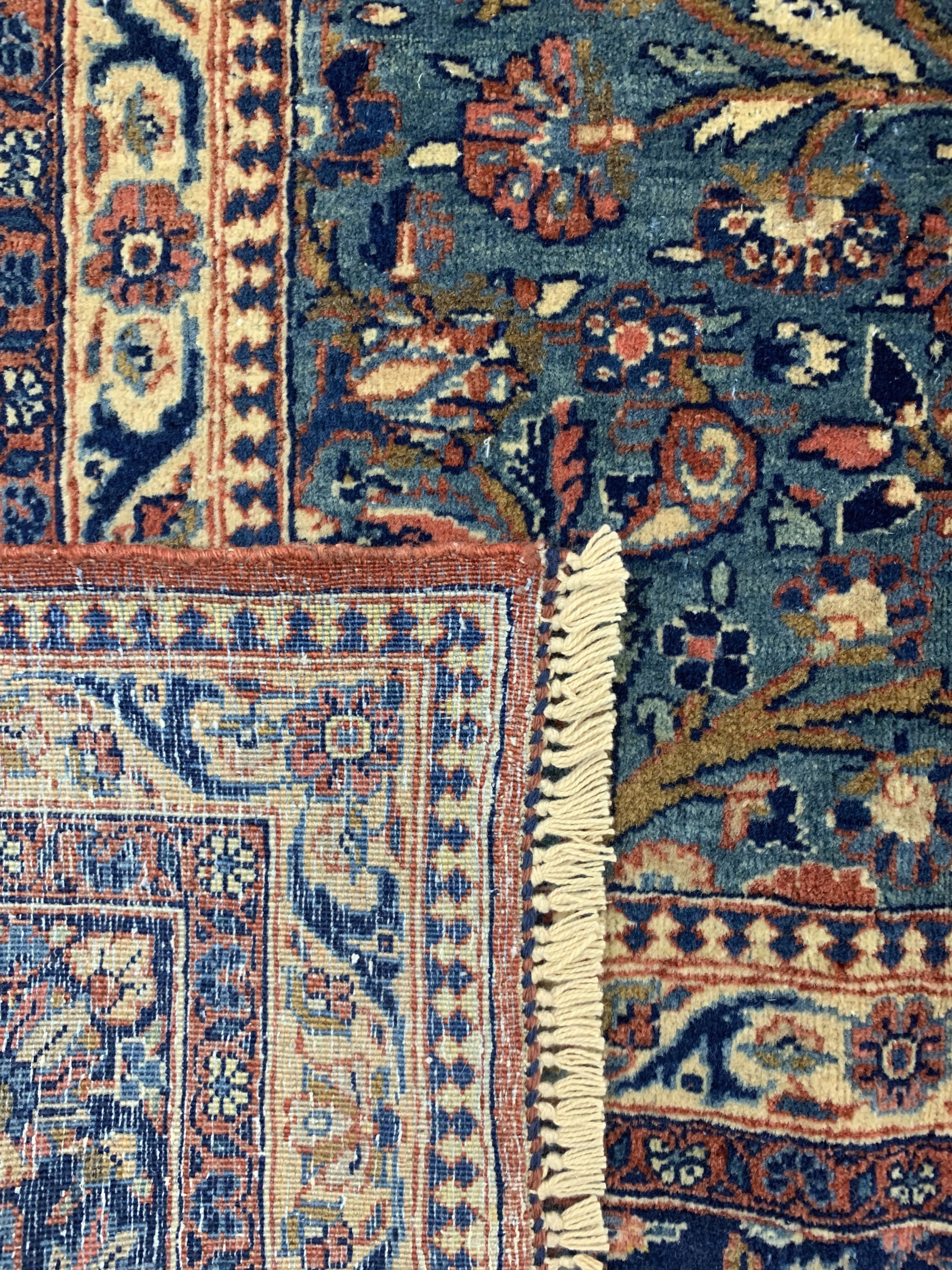 Detail k: Antiker Keschan Kork, Persien, um 1900, Korkwolle auf Baumwolle, ca. 298 x 211 cm, EHZ: 2, (fachkundig gereinigt)
