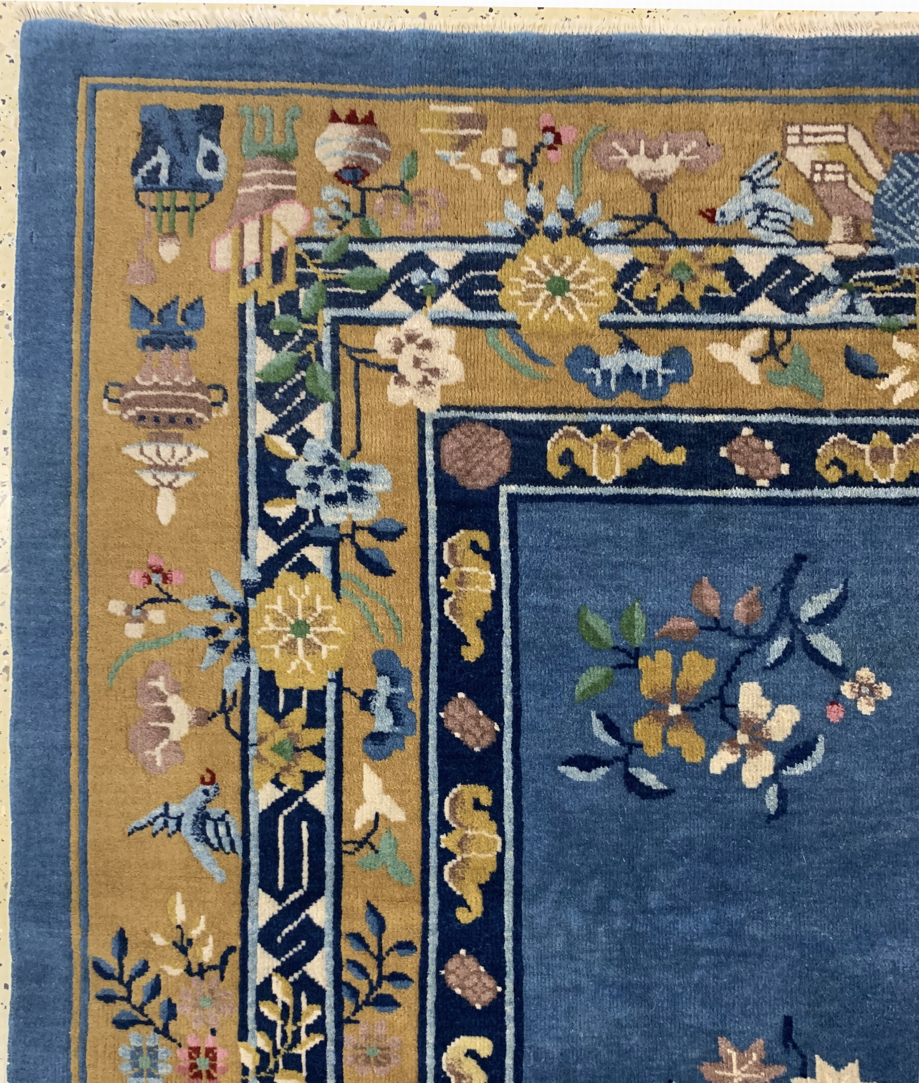 Detail e: Antiker Peking, China, um 1900, Wolle auf Baumwolle, ca. 290 x 212 cm, gereinigt, EHZ: 2