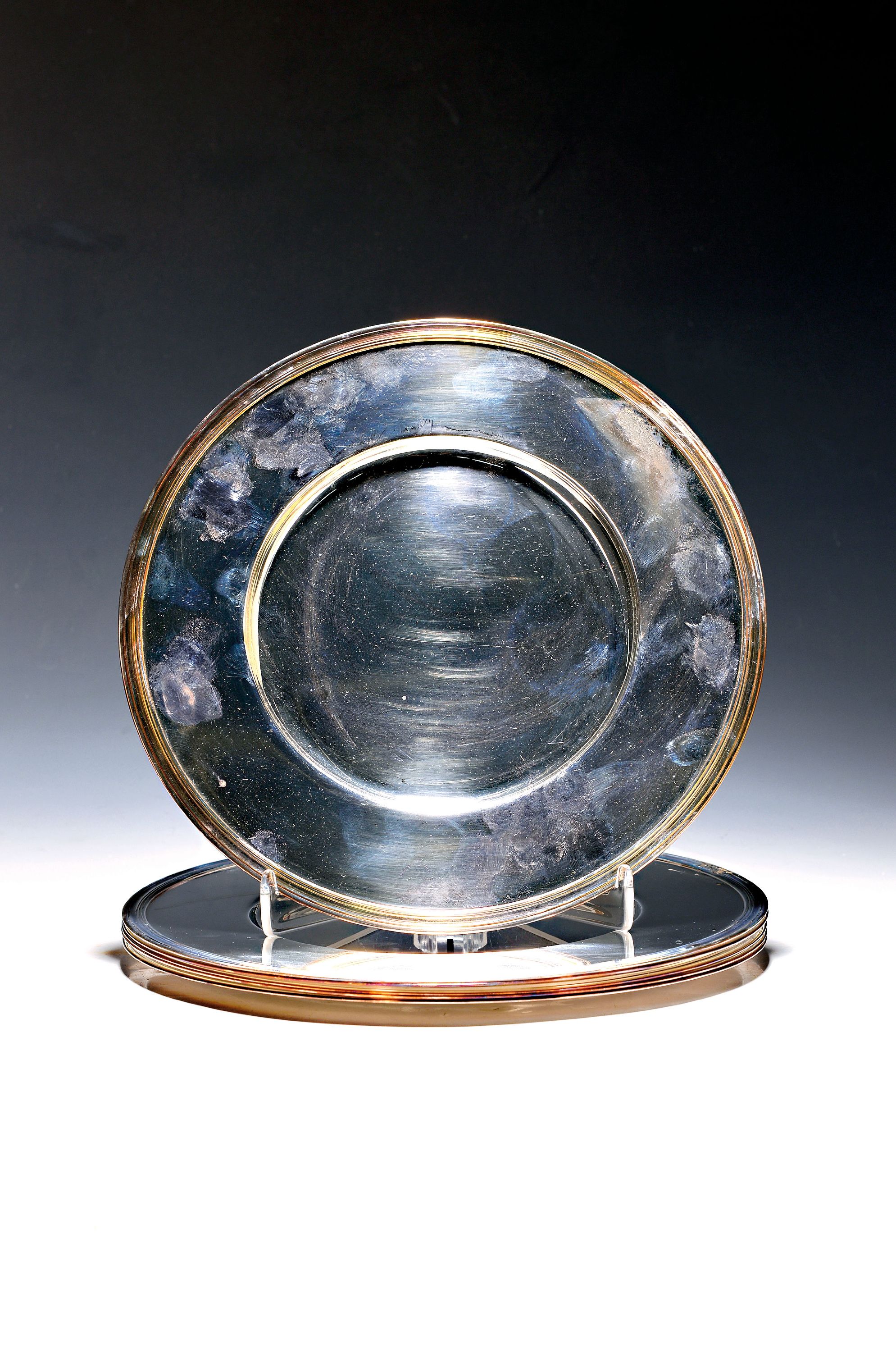 Image 27005879 - 6 Platzteller, Christofle, versilbert, D. 37cm, ges. 4990g