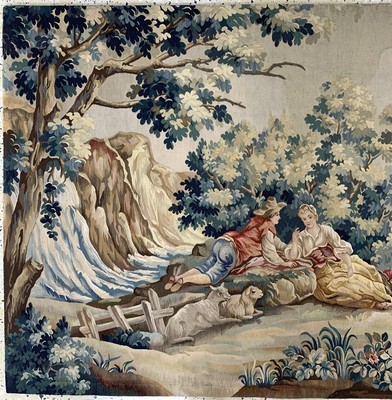 27005800b - Feine Antike Tapisseri, Frankreich, um 1900, Wolle auf Baumwolle, ca. 252 x 112 cm, ...