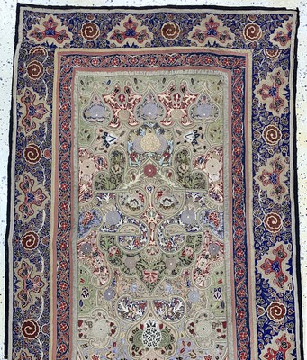 27005806a - Seltene´Rasht-Susani´antik, Persien, 19.Jhd, Seide-Baumwollstickerei, ca. 370 x 110cm, ...
