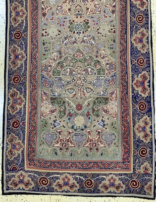 27005806d - Seltene´Rasht-Susani´antik, Persien, 19.Jhd, Seide-Baumwollstickerei, ca. 370 x 110cm, ...