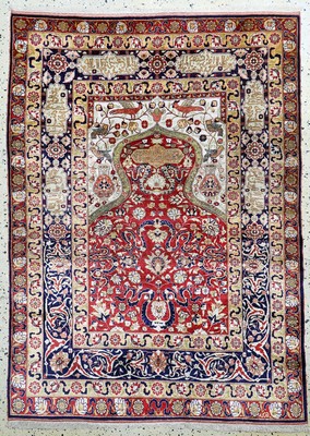 Image Hereke Seide fein, Türkei, Anfang 230.Jhd, reine Naturseide, ca. 160 x 118 cm, EHZ: ...