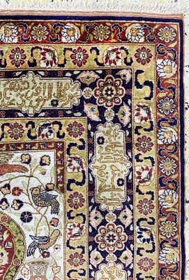 27005809e - Hereke Seide fein, Türkei, Anfang 230.Jhd, reine Naturseide, ca. 160 x 118 cm, EHZ: ...