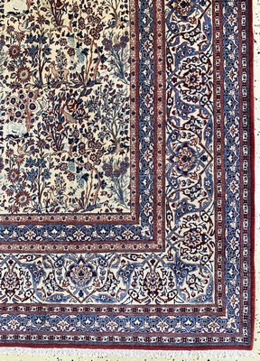 27005831a - Nain´Tudeshk´fein, Persien, um 1920, Korkwolle mit Seide, ca. 334 x 222 cm, ca. 1,0Mio. ...