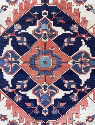 27005836e - Heriz´Serapi´antik, Persien, 19.Jhd, Wolle auf Baumwolle, ca. 395 x 280 cm, ...