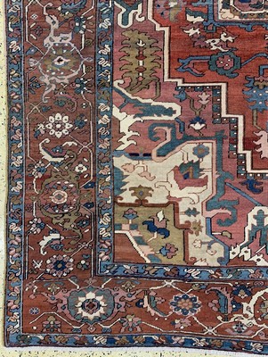 27005837c - Heriz´Serapi´antik, Persien, 19.Jhd, Wolle auf Baumwolle, ca. 396 x 305 cm, gereinigt, ...