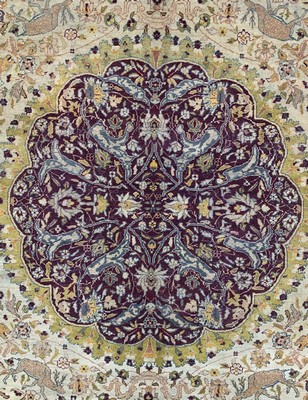 27005838e - Antiker´Amritsa´, Indien, Mitte 19.Jhd, Wolle auf Baumwolle, ca. 430 x 316 cm, ...