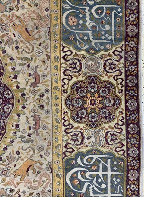 27005838f - Antiker´Amritsa´, Indien, Mitte 19.Jhd, Wolle auf Baumwolle, ca. 430 x 316 cm, ...