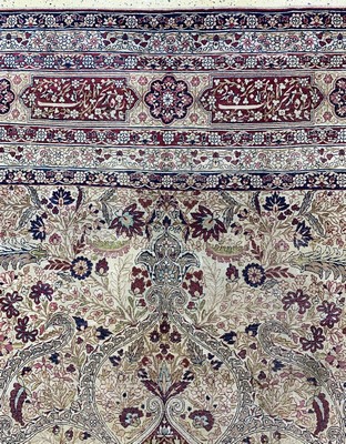 27005841h - Kerman´Lawar´antik, Persien, um 1900, Wolleauf Baumwolle, ca. 481 x 330 cm, ...