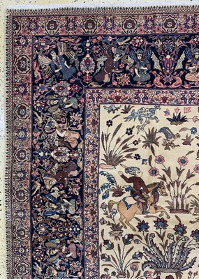 27005844f - Täbriz Kork fein, Persien, um 1920-1930, Korkwolle auf Baumwolle, ca. 455 x 330 cm, ...