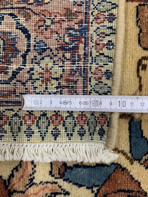 27005844k - Täbriz Kork fein, Persien, um 1920-1930, Korkwolle auf Baumwolle, ca. 455 x 330 cm, ...