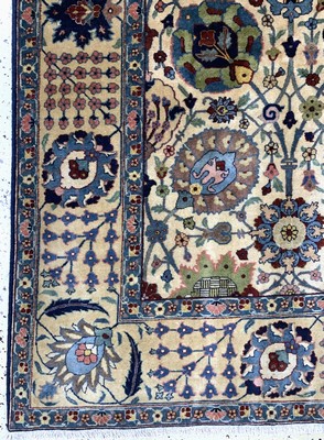 27005853b - Täbriz Kork fein Persien, signiert´Ghalibafie Ghanadi´, um 1920-1930, Korkwolle auf ...