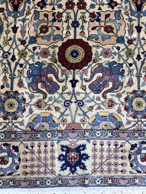 27005853c - Täbriz Kork fein Persien, signiert´Ghalibafie Ghanadi´, um 1920-1930, Korkwolle auf ...