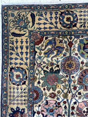 27005853g - Täbriz Kork fein Persien, signiert´Ghalibafie Ghanadi´, um 1920-1930, Korkwolle auf ...