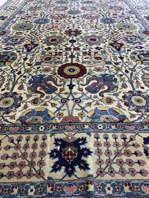 27005853i - Täbriz Kork fein Persien, signiert´Ghalibafie Ghanadi´, um 1920-1930, Korkwolle auf ...