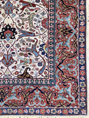 27005854a - Täbriz Kork fein, Persien, um 1920-1930, Korkwolle auf Baumwolle, ca. 338 x 257 cm, ...