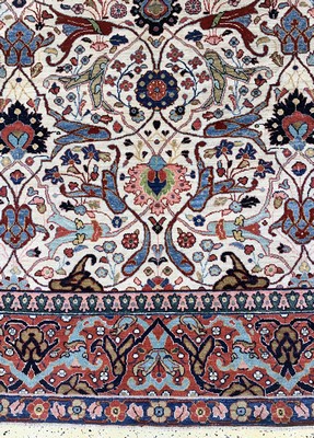 27005854b - Täbriz Kork fein, Persien, um 1920-1930, Korkwolle auf Baumwolle, ca. 338 x 257 cm, ...