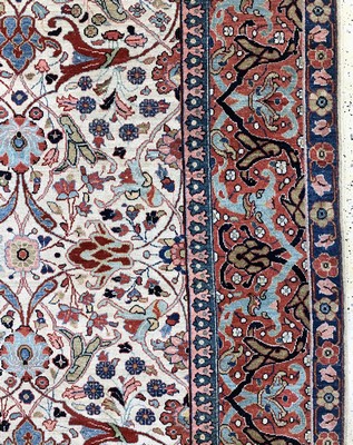 27005854f - Täbriz Kork fein, Persien, um 1920-1930, Korkwolle auf Baumwolle, ca. 338 x 257 cm, ...